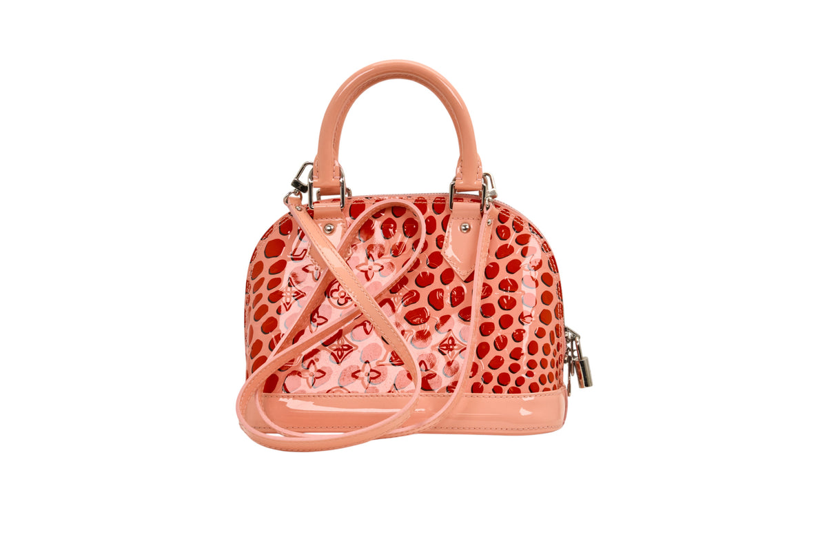 Louis Vuitton Alma BB Monogram Vernis Jungle Dots Sugar Poppy