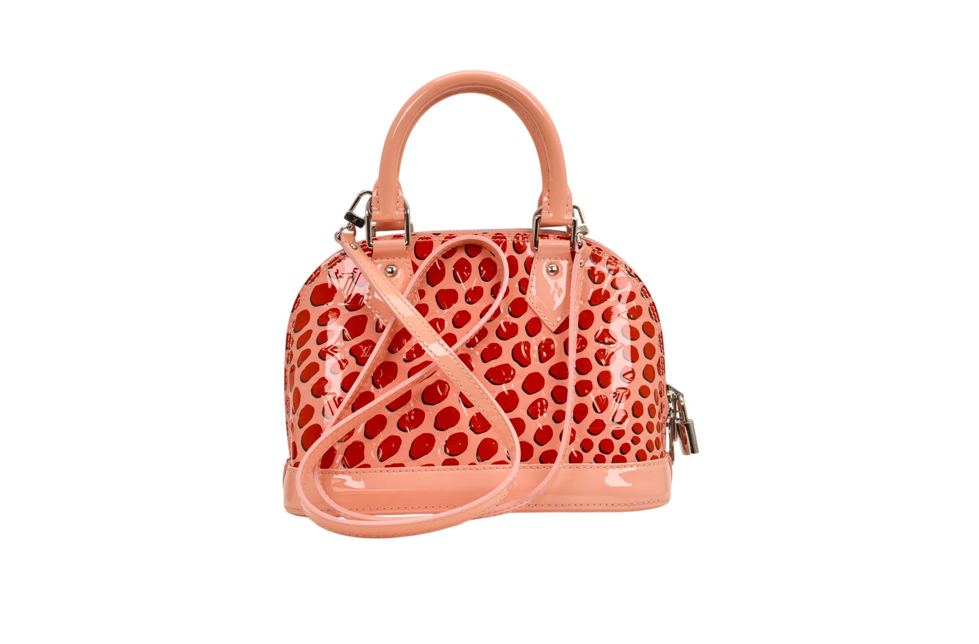 Louis Vuitton Alma BB Monogram Vernis Jungle Dots Sugar Poppy