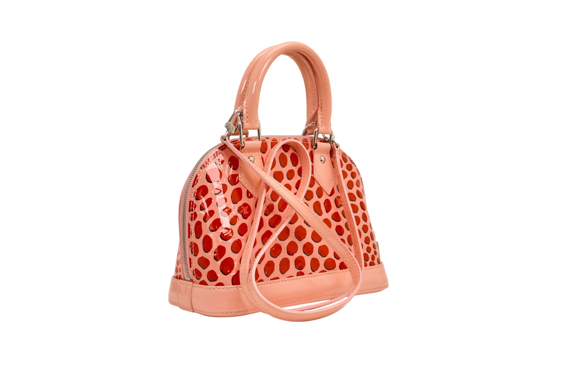 Louis Vuitton Alma BB Monogram Vernis Jungle Dots Sugar Poppy