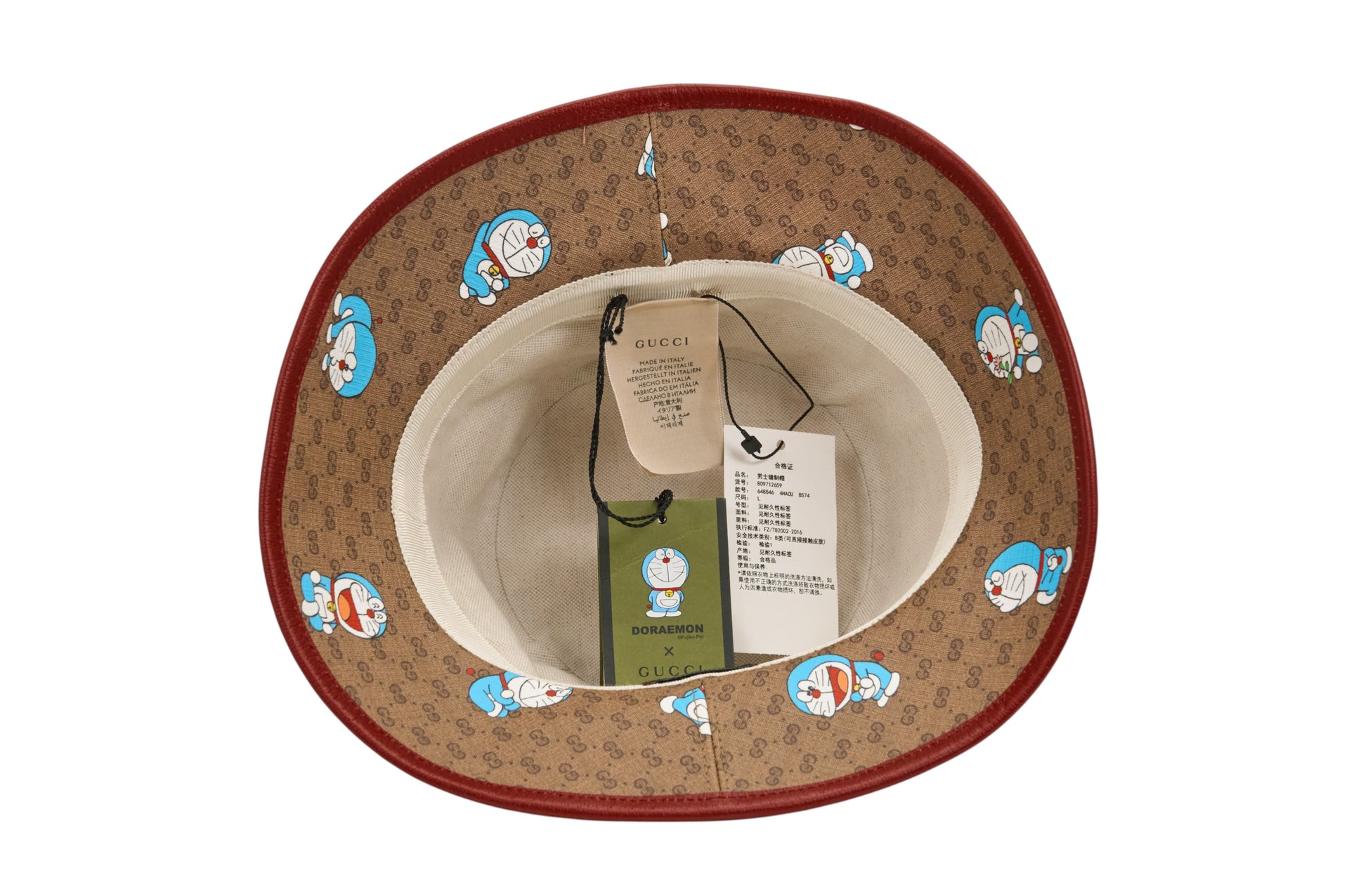 Gucci X Doraemon Leather Bucket Hat
