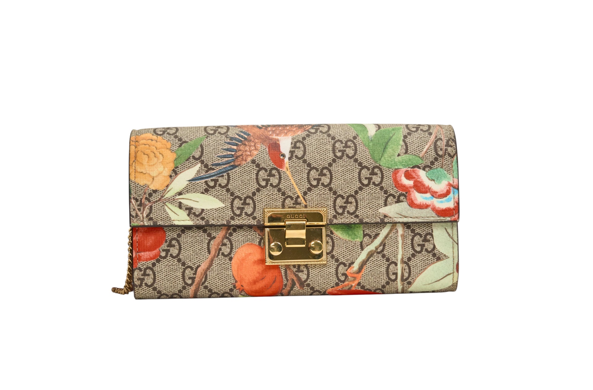 Gucci GG Tian Padlock Wallet on Chain