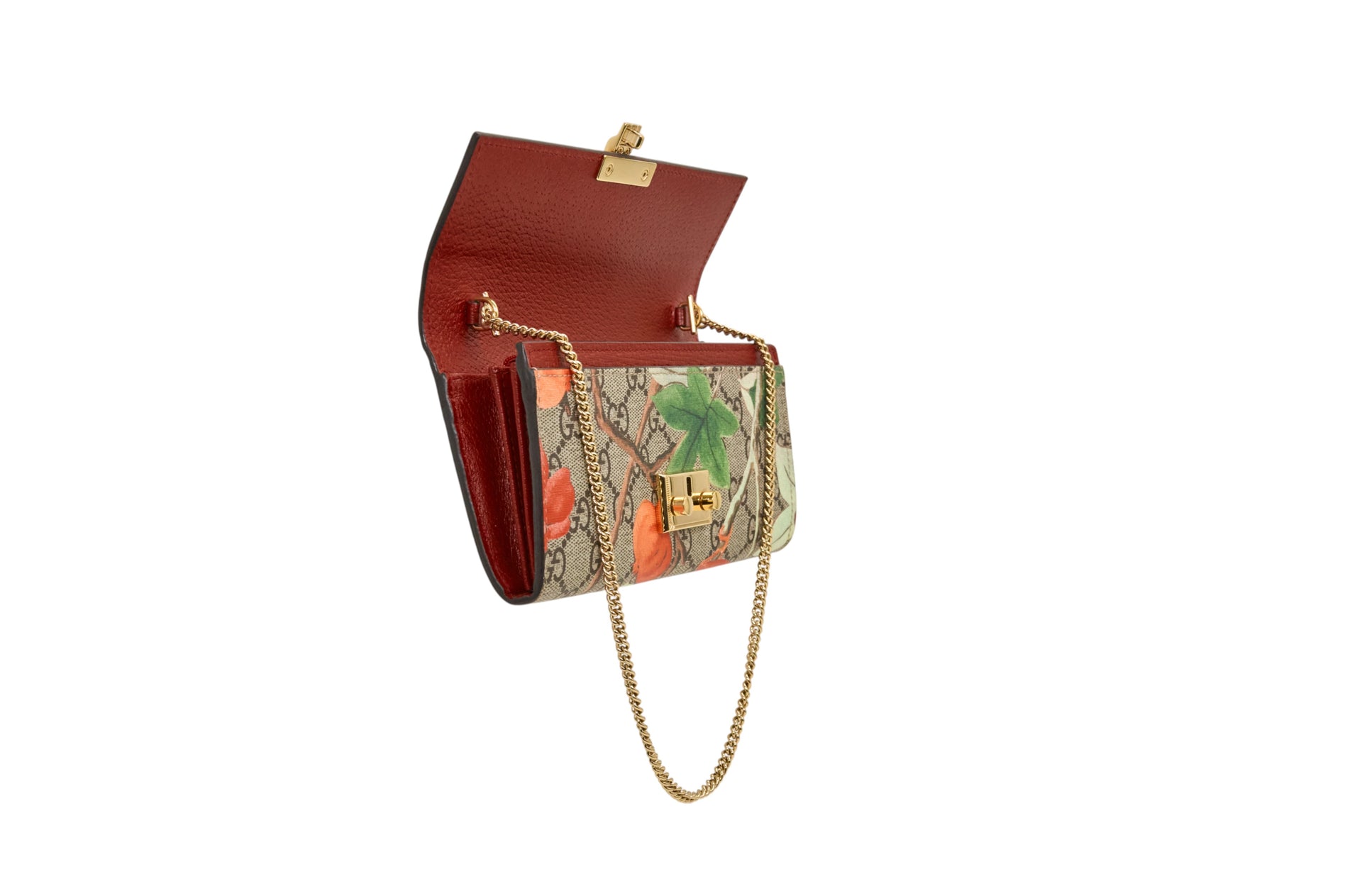 Gucci GG Tian Padlock Wallet on Chain