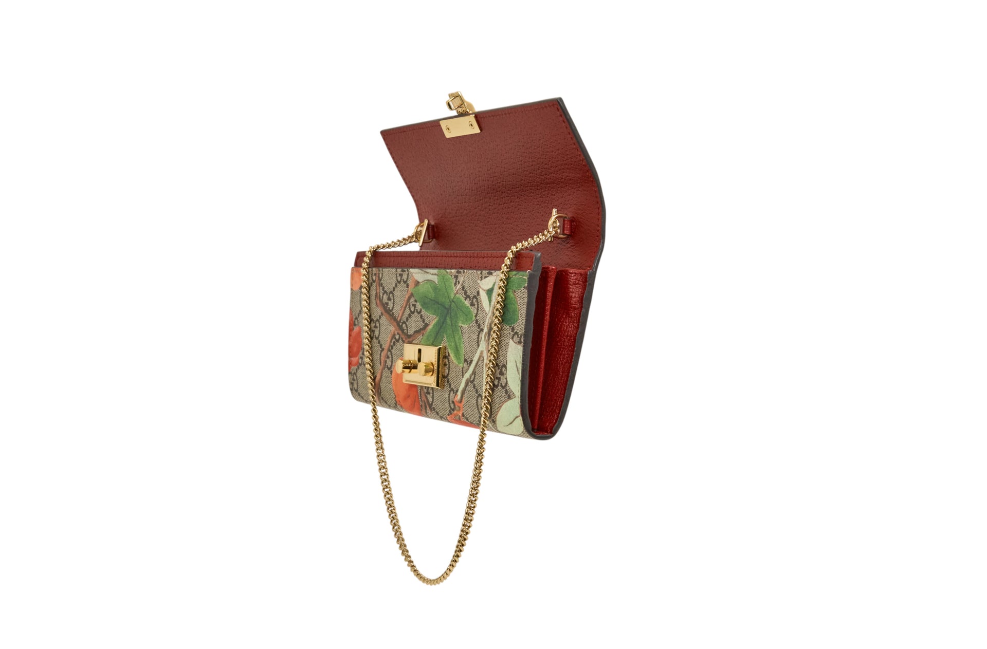 Gucci GG Tian Padlock Wallet on Chain