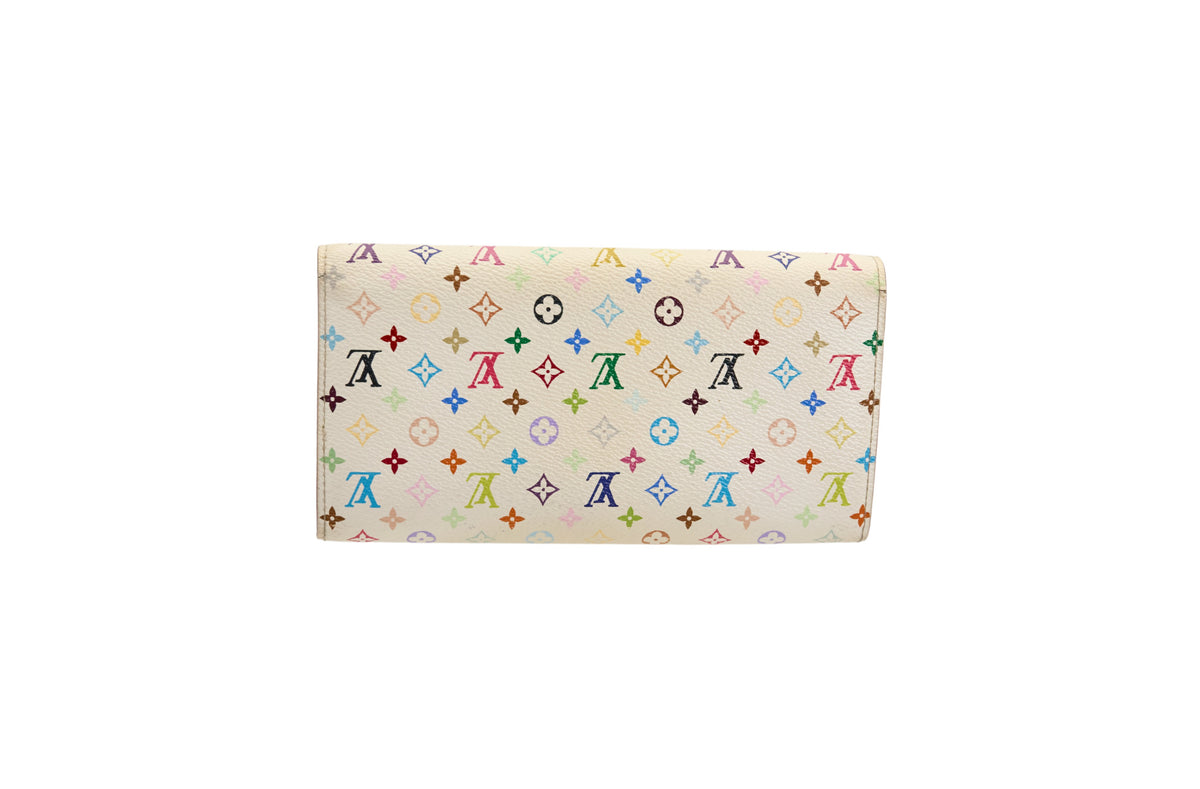 Louis Vuitton Sarah Wallet Monogram Multicolore Blanc Raisin