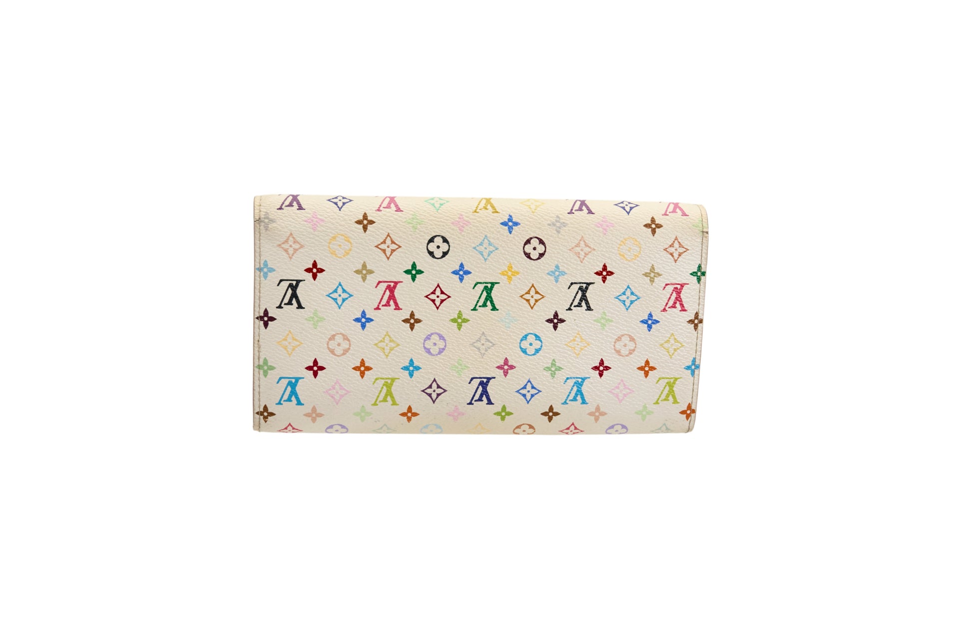 Louis Vuitton Sarah Wallet Monogram Multicolore Blanc Raisin