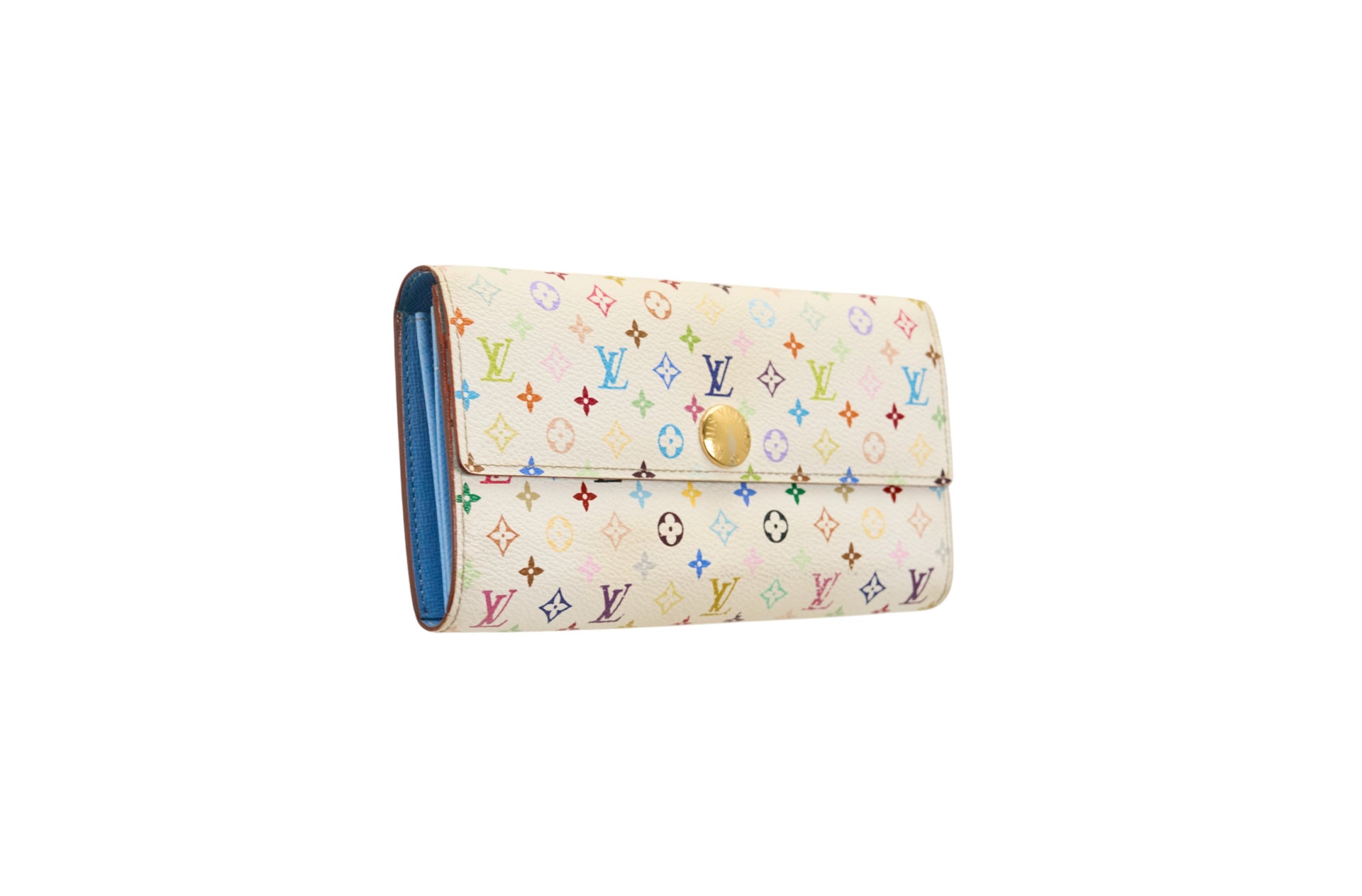 Louis Vuitton Sarah Wallet Monogram Multicolore Blanc Raisin