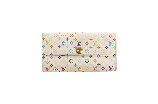 Louis Vuitton Sarah Wallet Monogram Multicolore Blanc Raisin