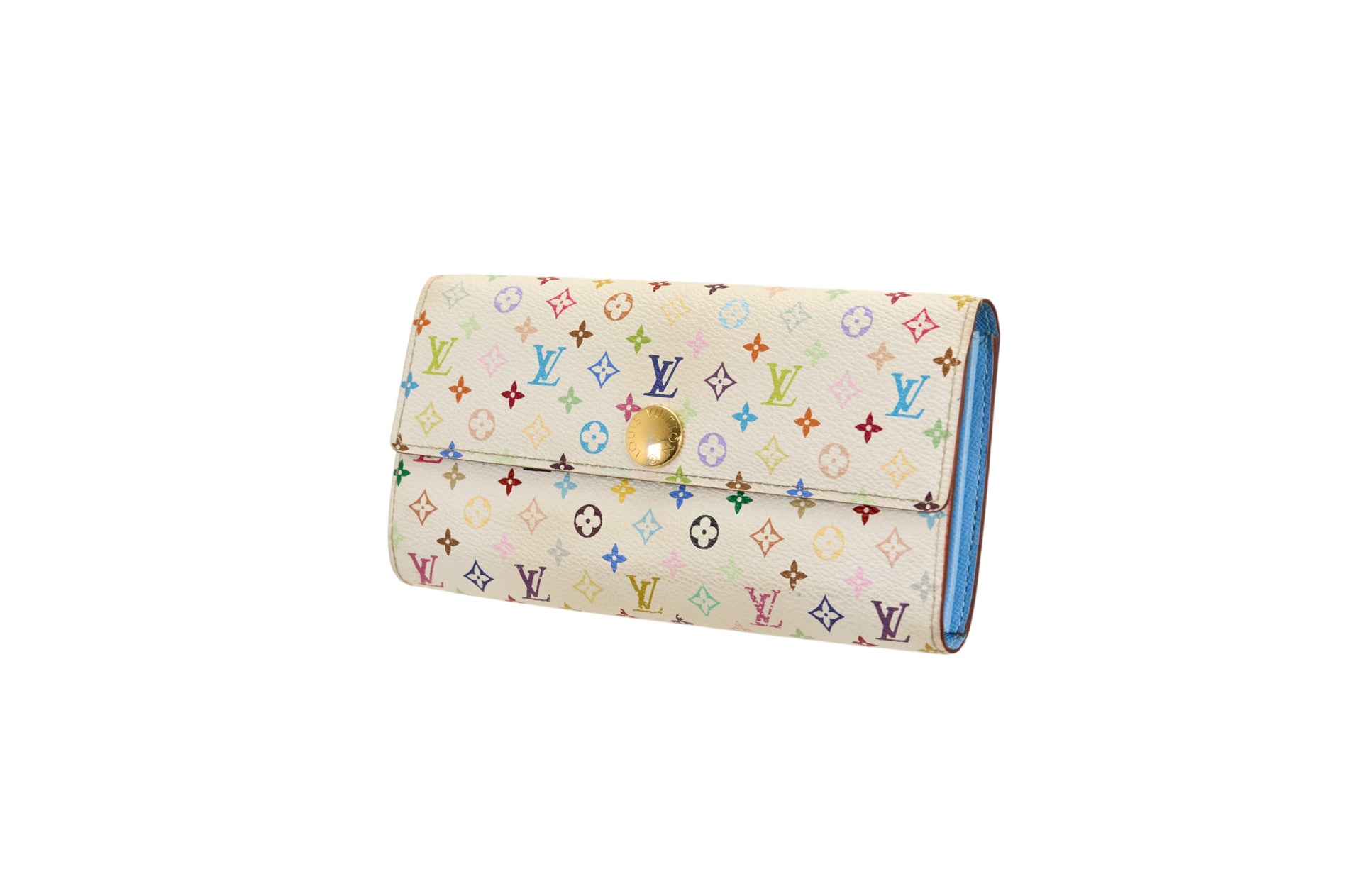 Louis Vuitton Sarah Wallet Monogram Multicolore Blanc Raisin