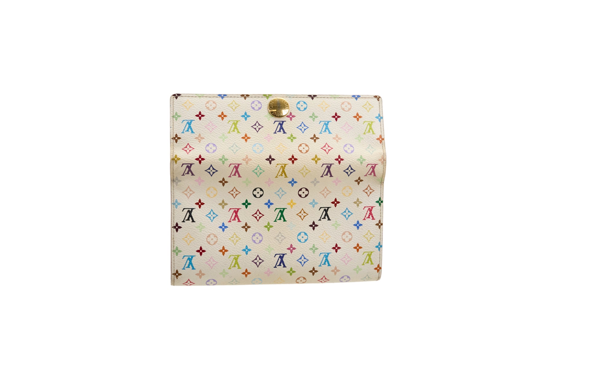 Louis Vuitton Sarah Wallet Monogram Multicolore Blanc Raisin