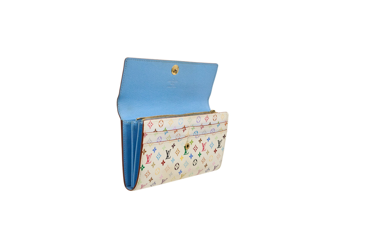 Louis Vuitton Sarah Wallet Monogram Multicolore Blanc Raisin