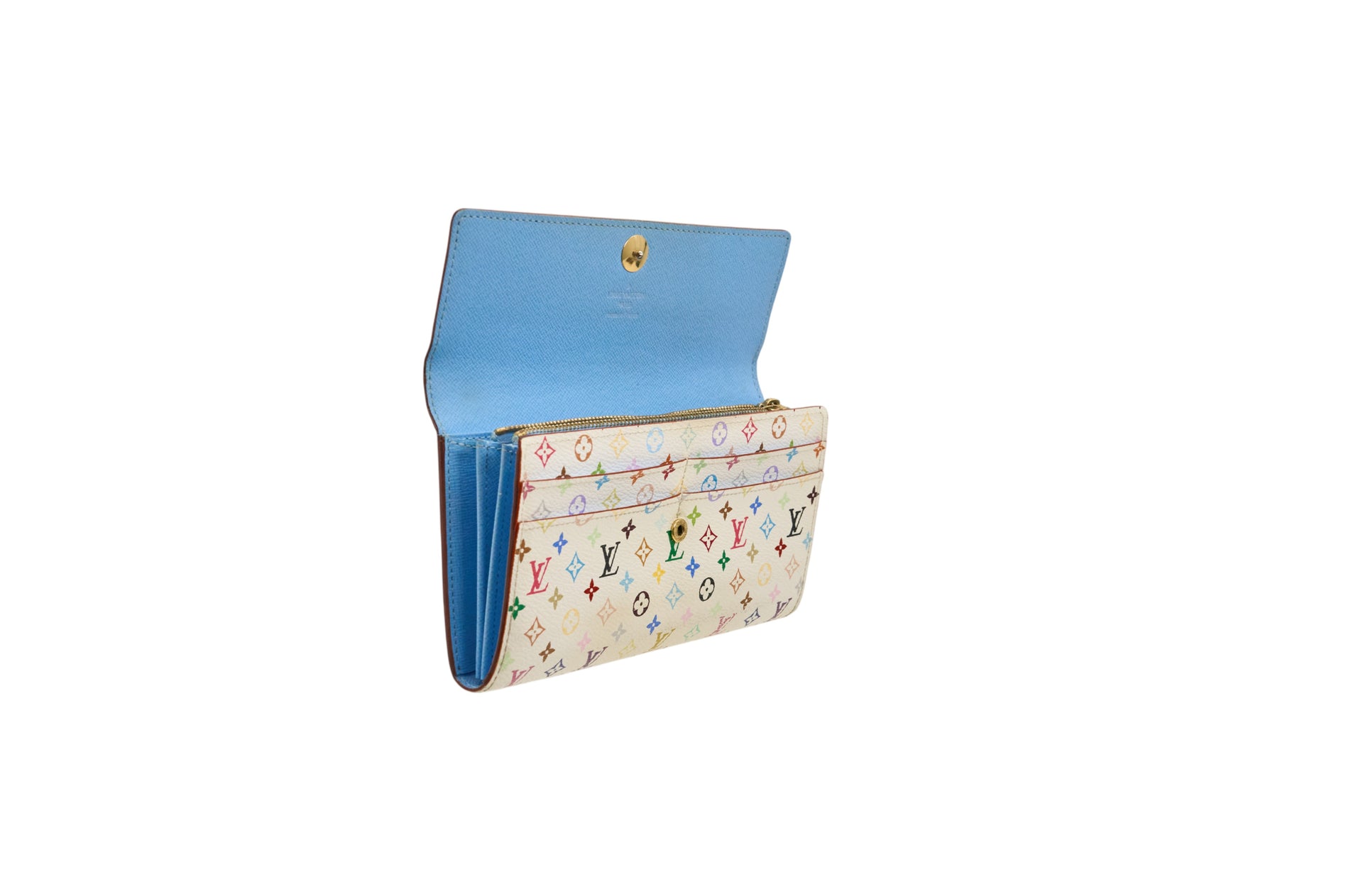 Louis Vuitton Sarah Wallet Monogram Multicolore Blanc Raisin
