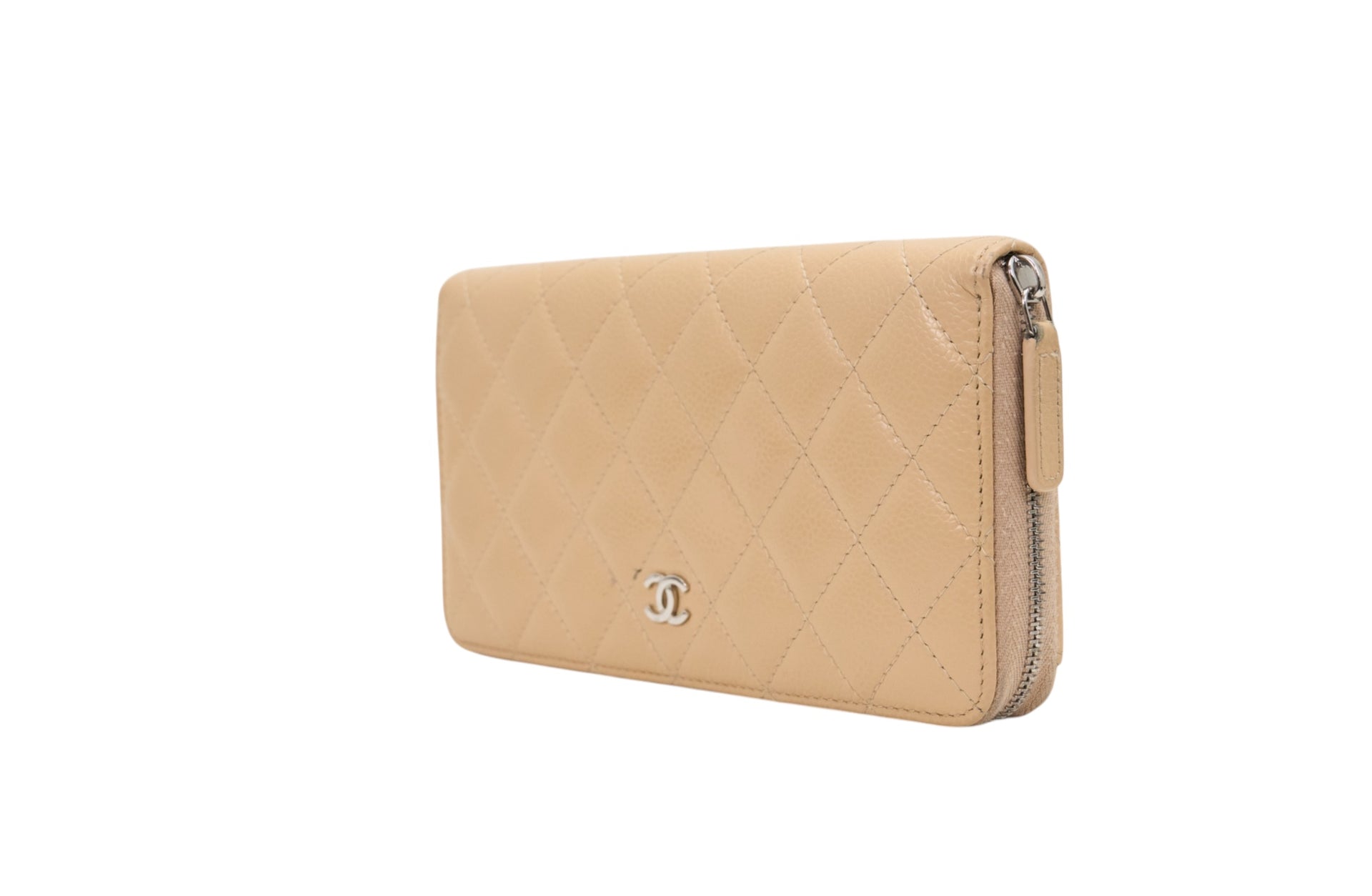 Chanel Quilted Caviar Leather Zip Wallet
