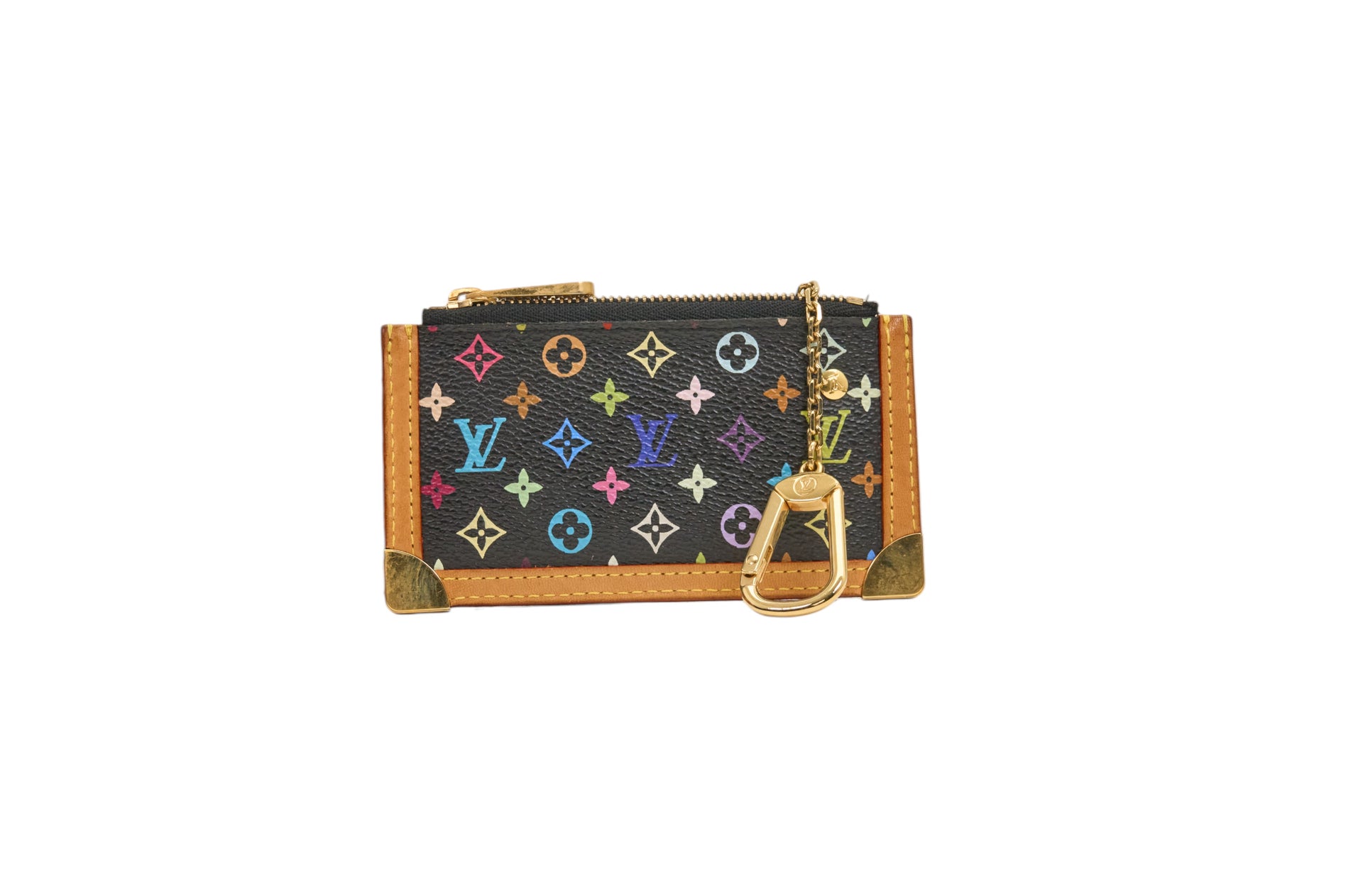 Louis Vuitton Pochette Cles Black Monogram Multicolore