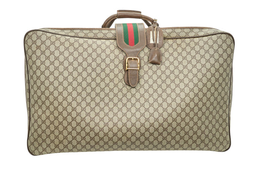 Gucci XL Supreme Web Suitcase Soft Luggage