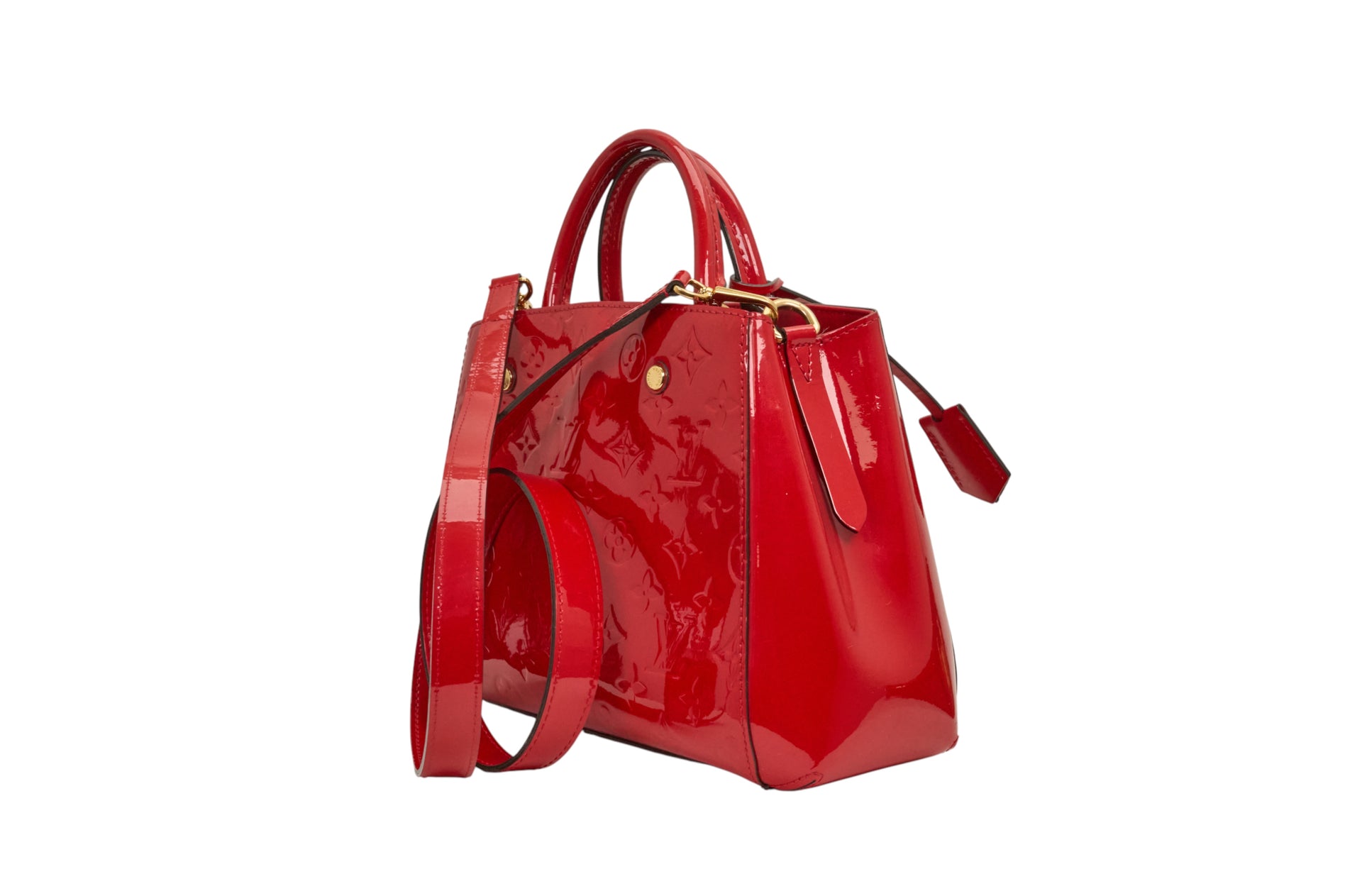 Louis Vuitton Montaigne BB Monogram Vernis Cerise