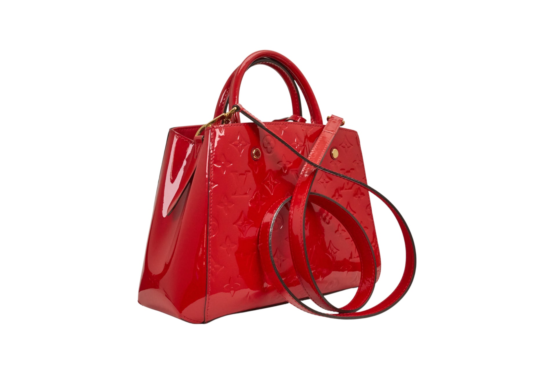 Louis Vuitton Montaigne BB Monogram Vernis Cerise