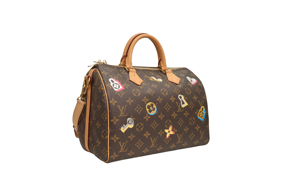 Louis Vuitton Speedy Bandouliere 30 Monogram Love Lock