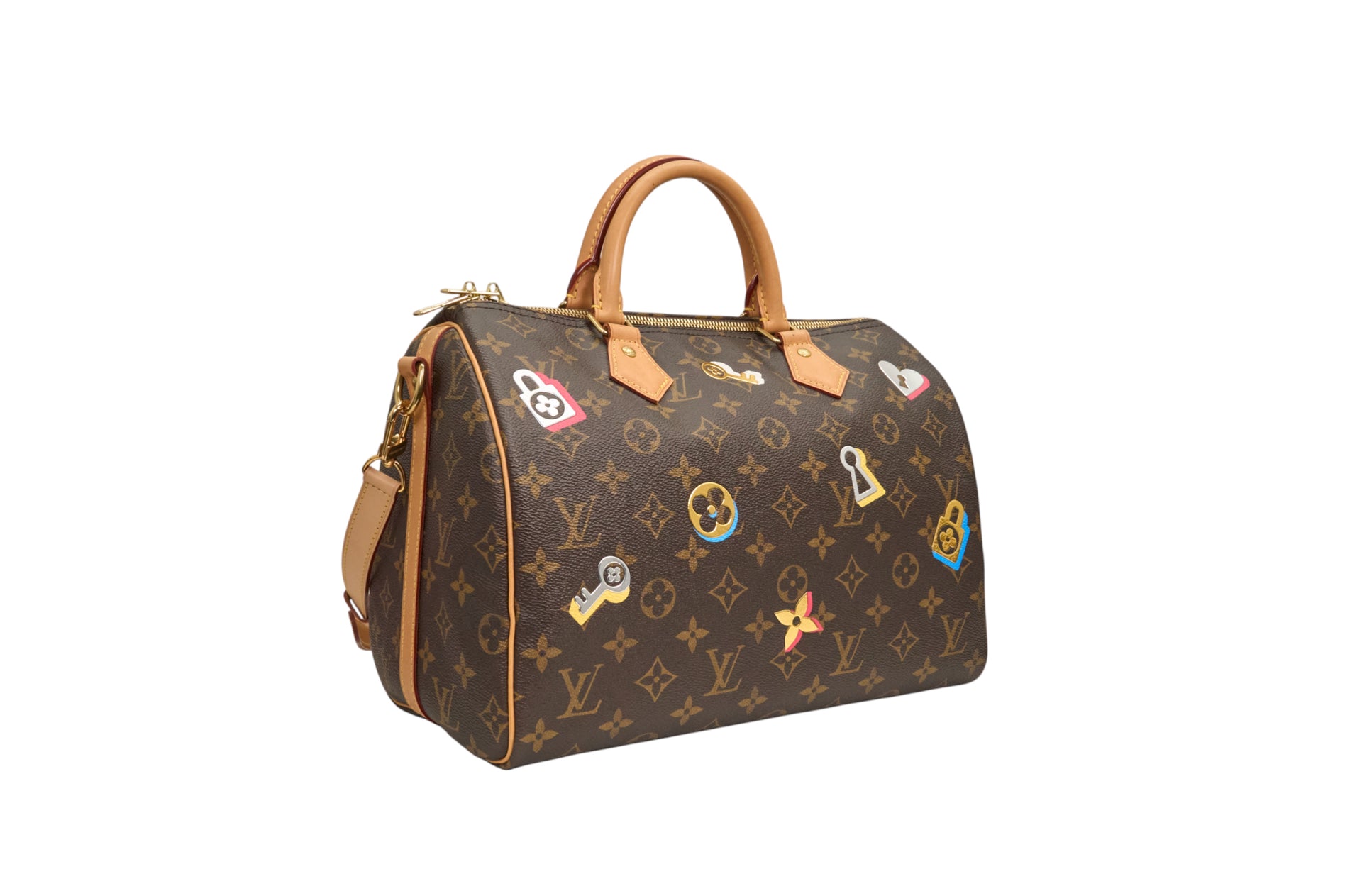 Louis Vuitton Speedy Bandouliere 30 Monogram Love Lock