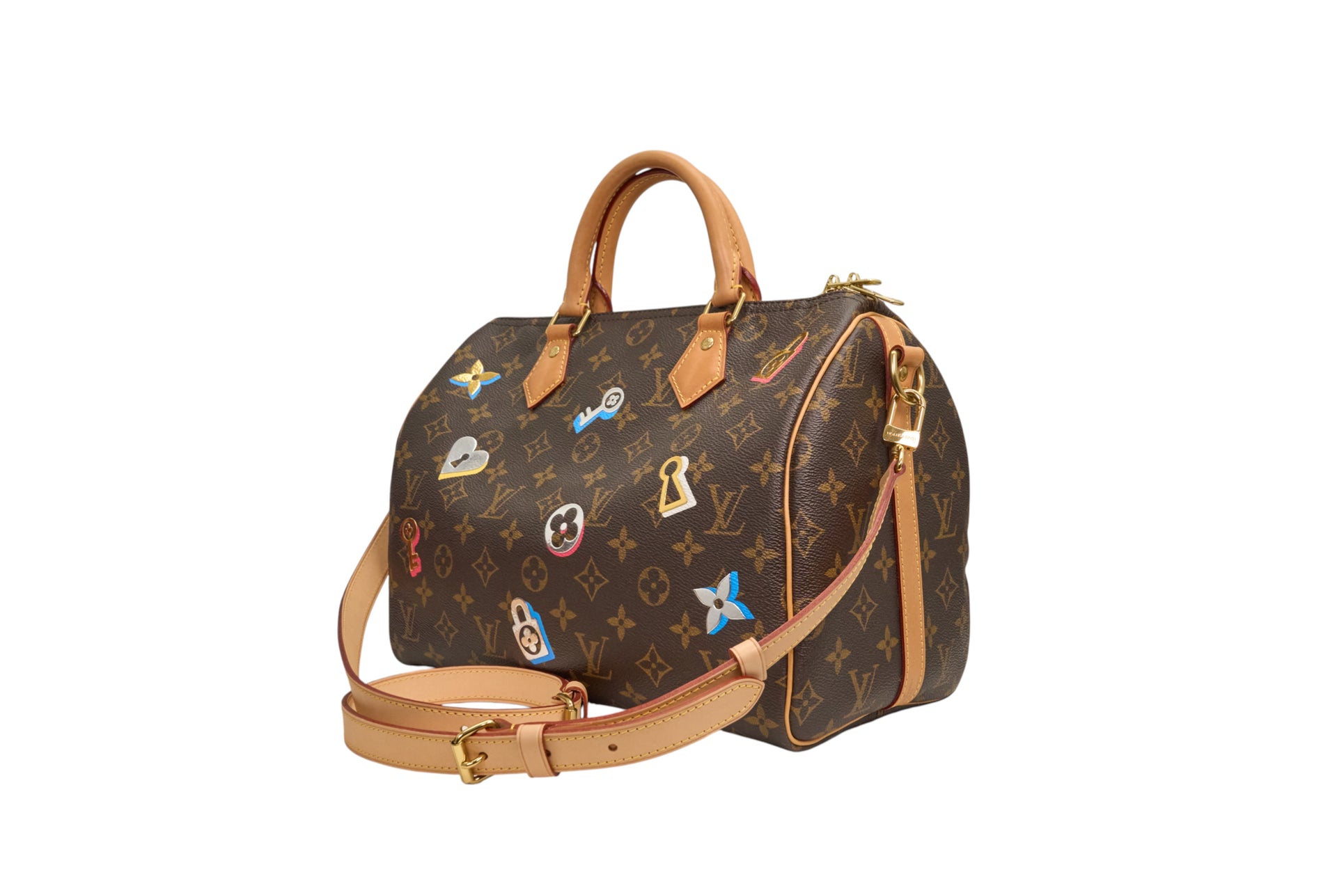 Louis Vuitton Speedy Bandouliere 30 Monogram Love Lock