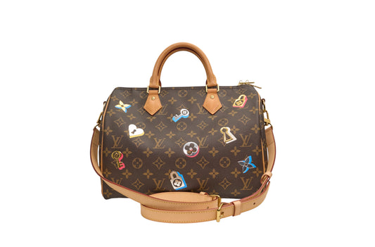 Louis Vuitton Speedy Bandouliere 30 Monogram Love Lock