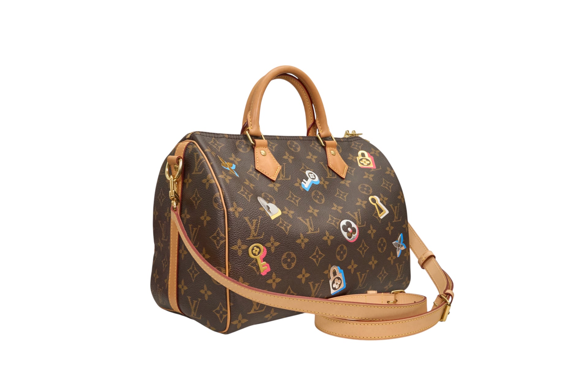 Louis Vuitton Speedy Bandouliere 30 Monogram Love Lock