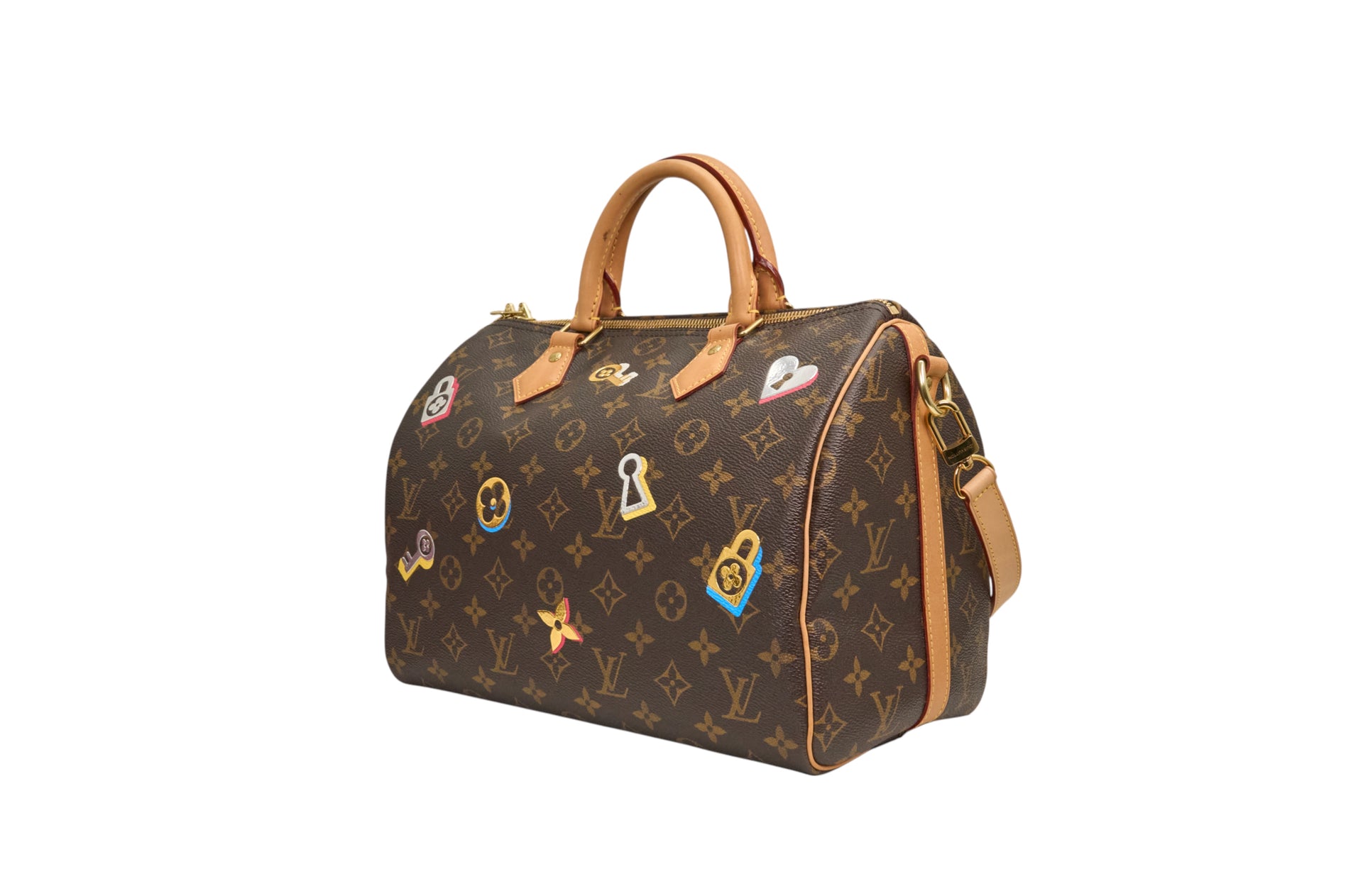 Louis Vuitton Speedy Bandouliere 30 Monogram Love Lock