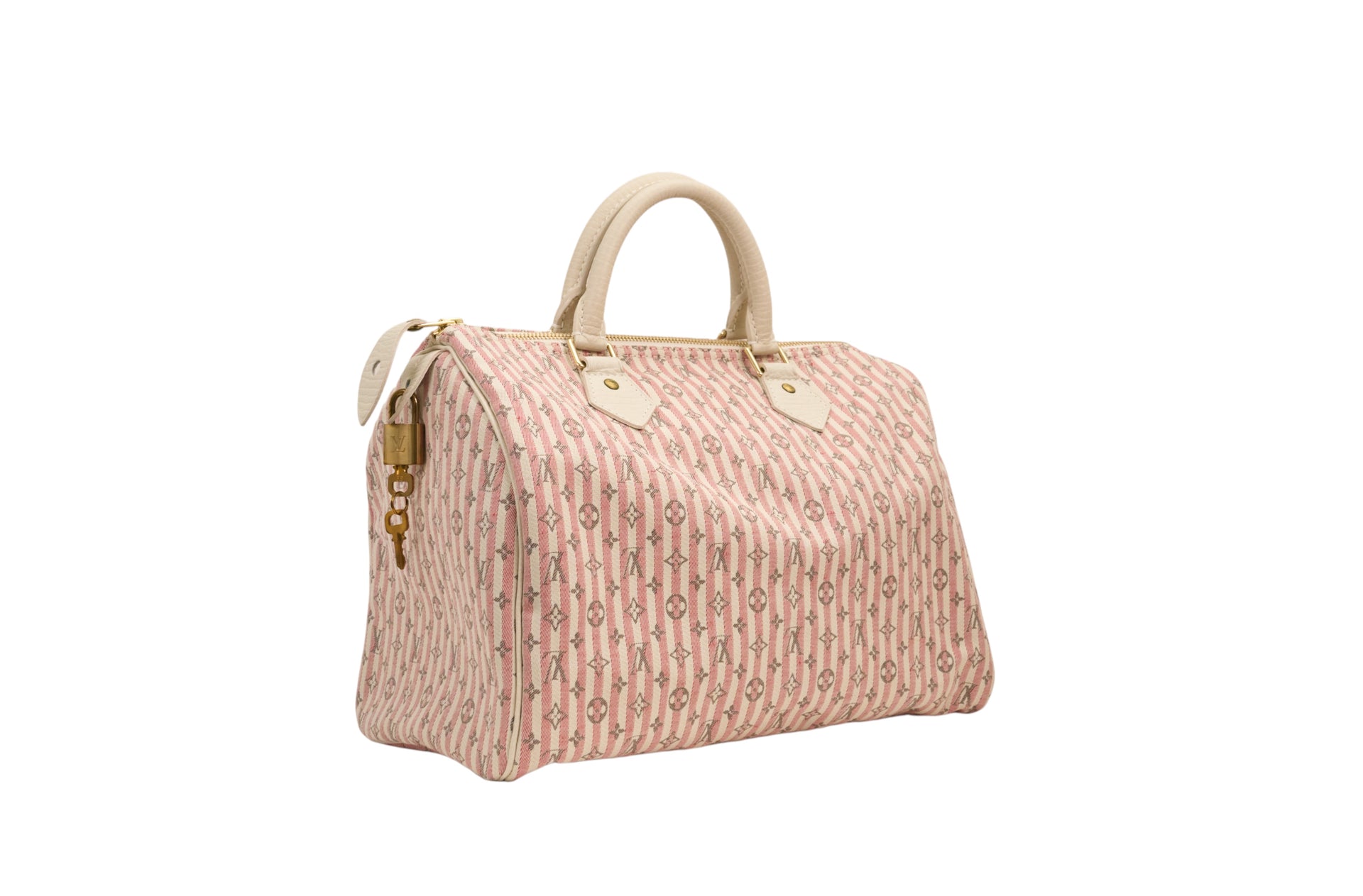 Louis Vuitton Speedy 30 Monogram Mini Lin Croisette Rouge