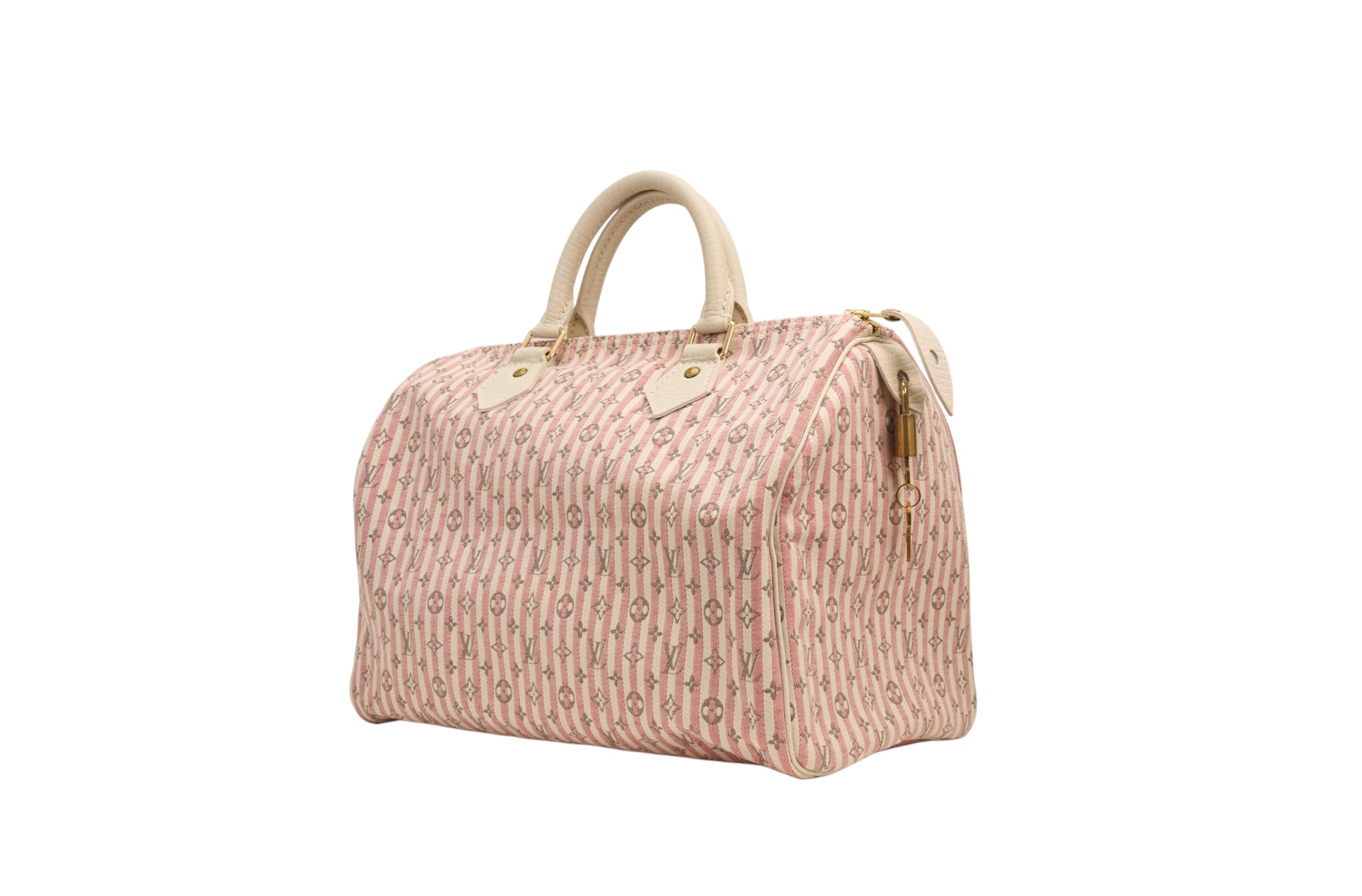 Louis Vuitton Speedy 30 Monogram Mini Lin Croisette Rouge