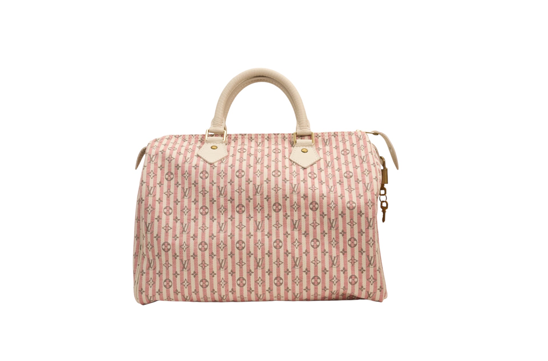 Louis Vuitton Speedy 30 Monogram Mini Lin Croisette Rouge