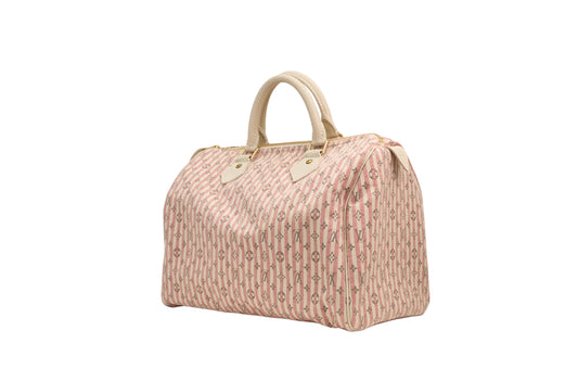 Louis Vuitton Speedy 30 Monogram Mini Lin Croisette Rouge