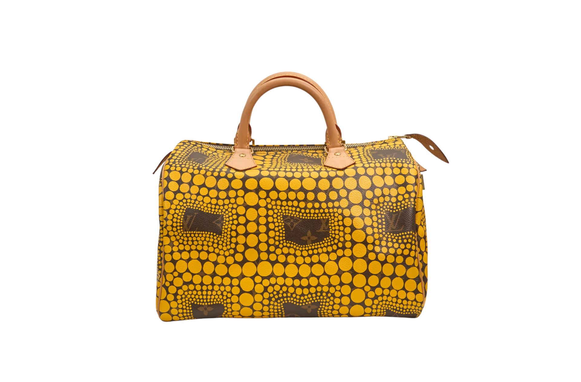 Louis Vuitton Speedy 30 Monogram Kusama Town Yellow
