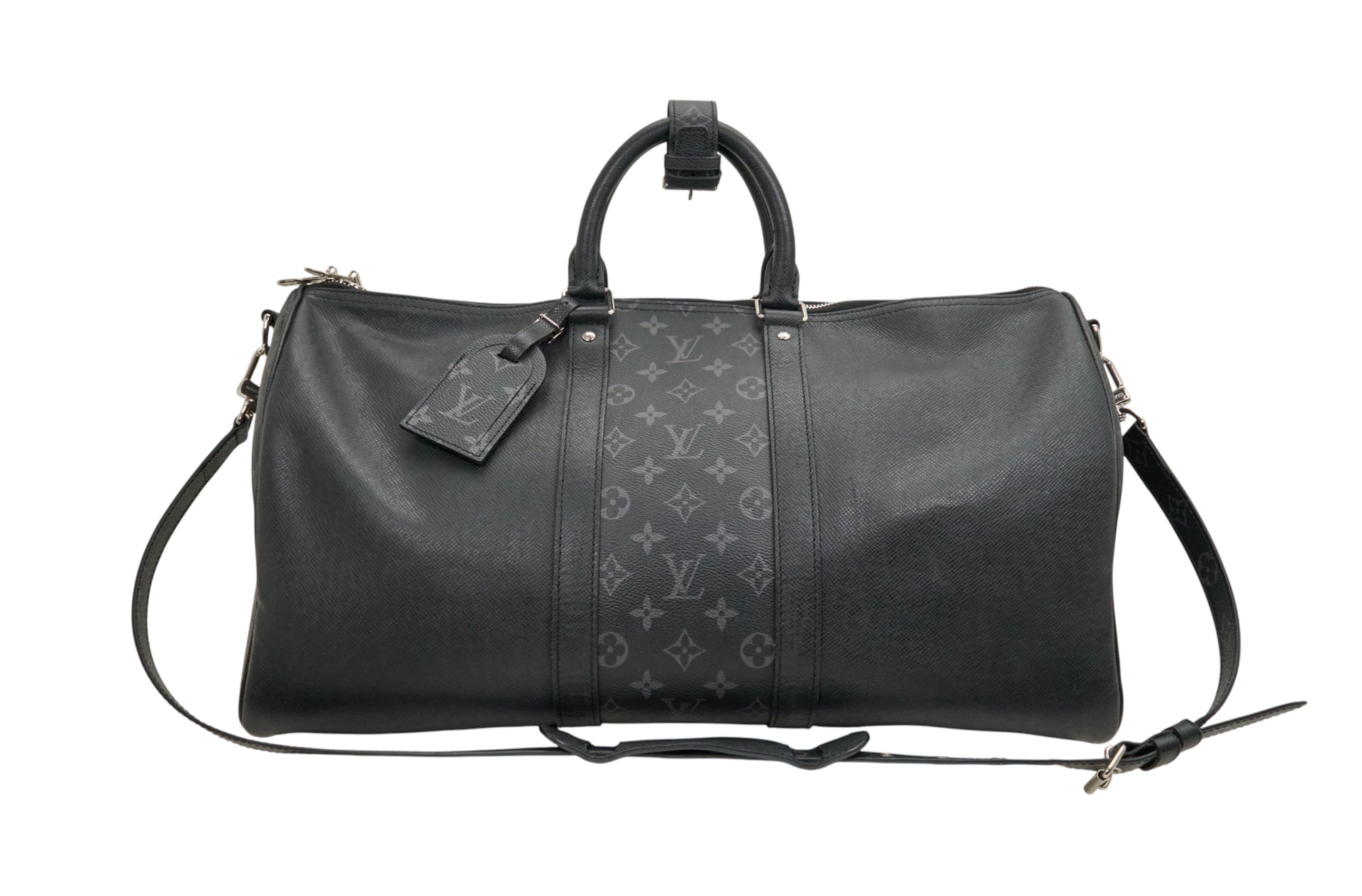 Louis Vuitton Keepall Bandouliere 50 Monogram Taigarama Black