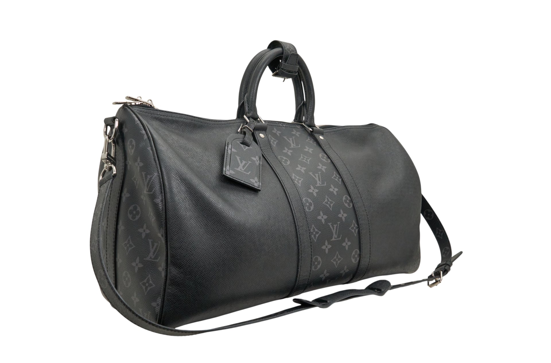 Louis Vuitton Keepall Bandouliere 50 Monogram Taigarama Black