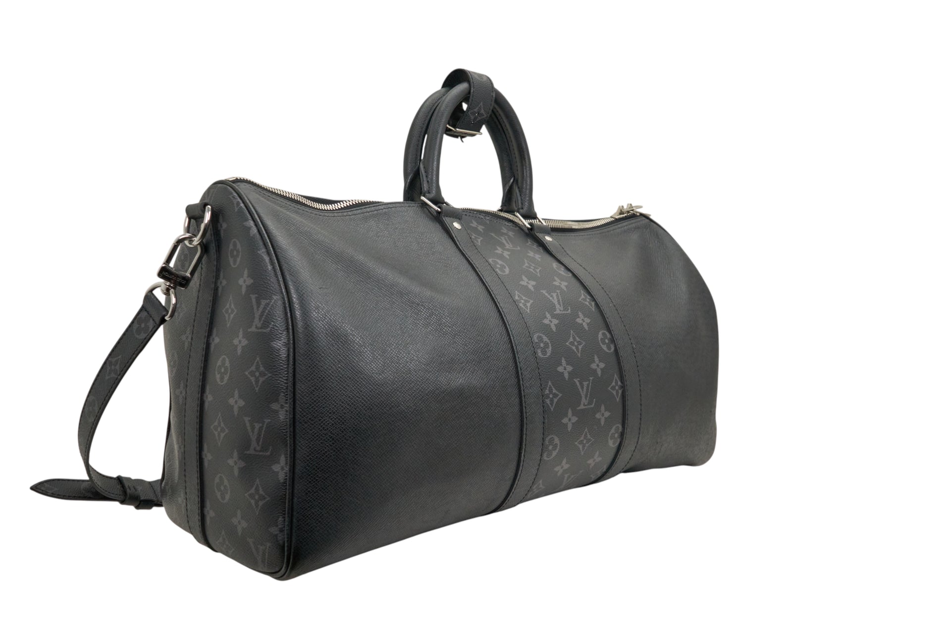 Louis Vuitton Keepall Bandouliere 50 Monogram Taigarama Black