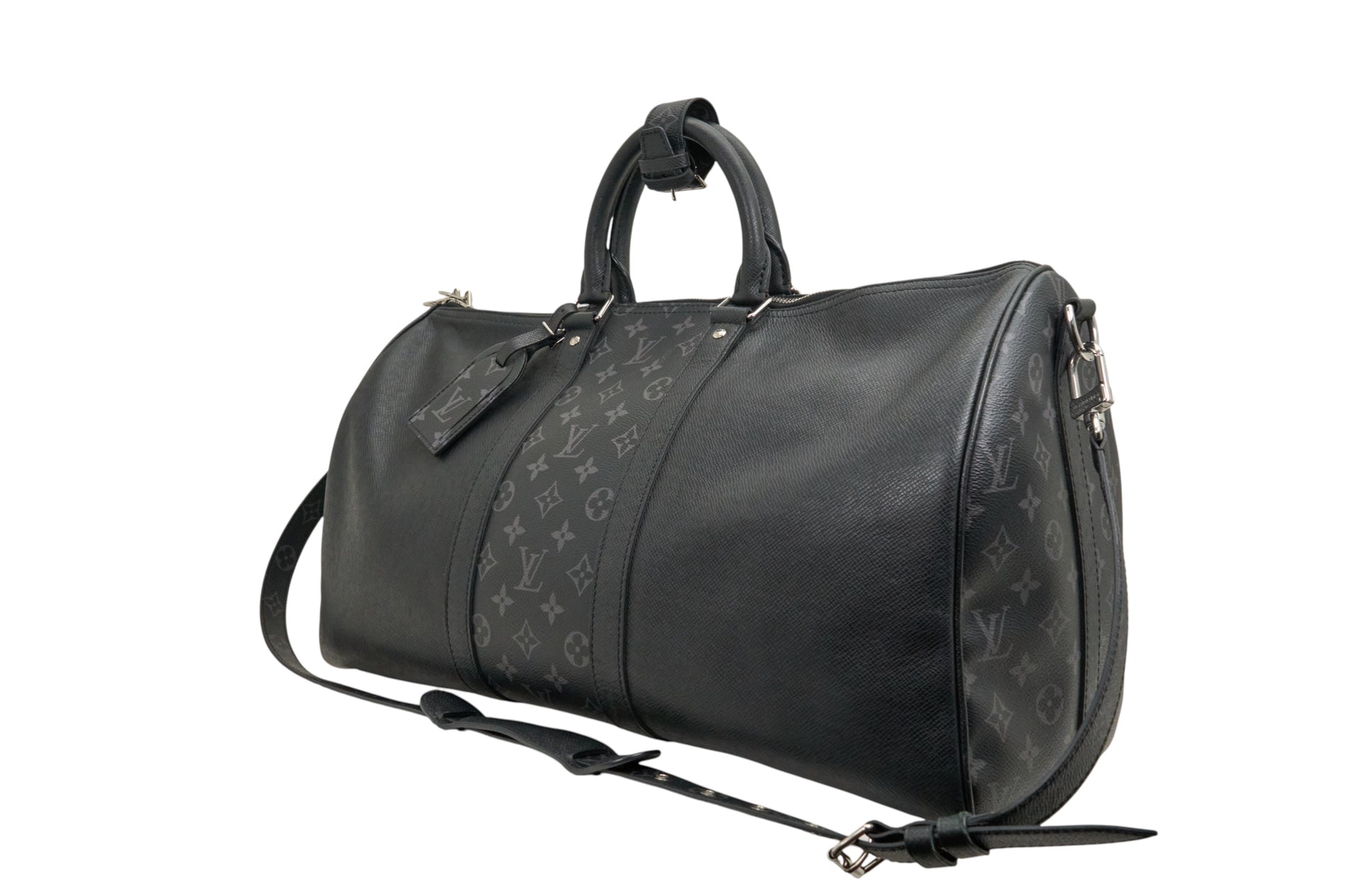 Louis Vuitton Keepall Bandouliere 50 Monogram Taigarama Black