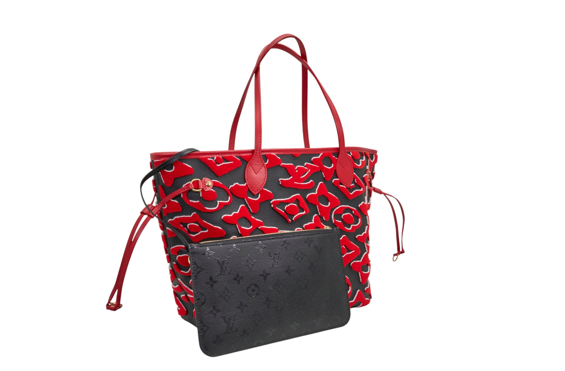 Louis Vuitton Neverfull MM Monogram Urs Fischer Noir Red