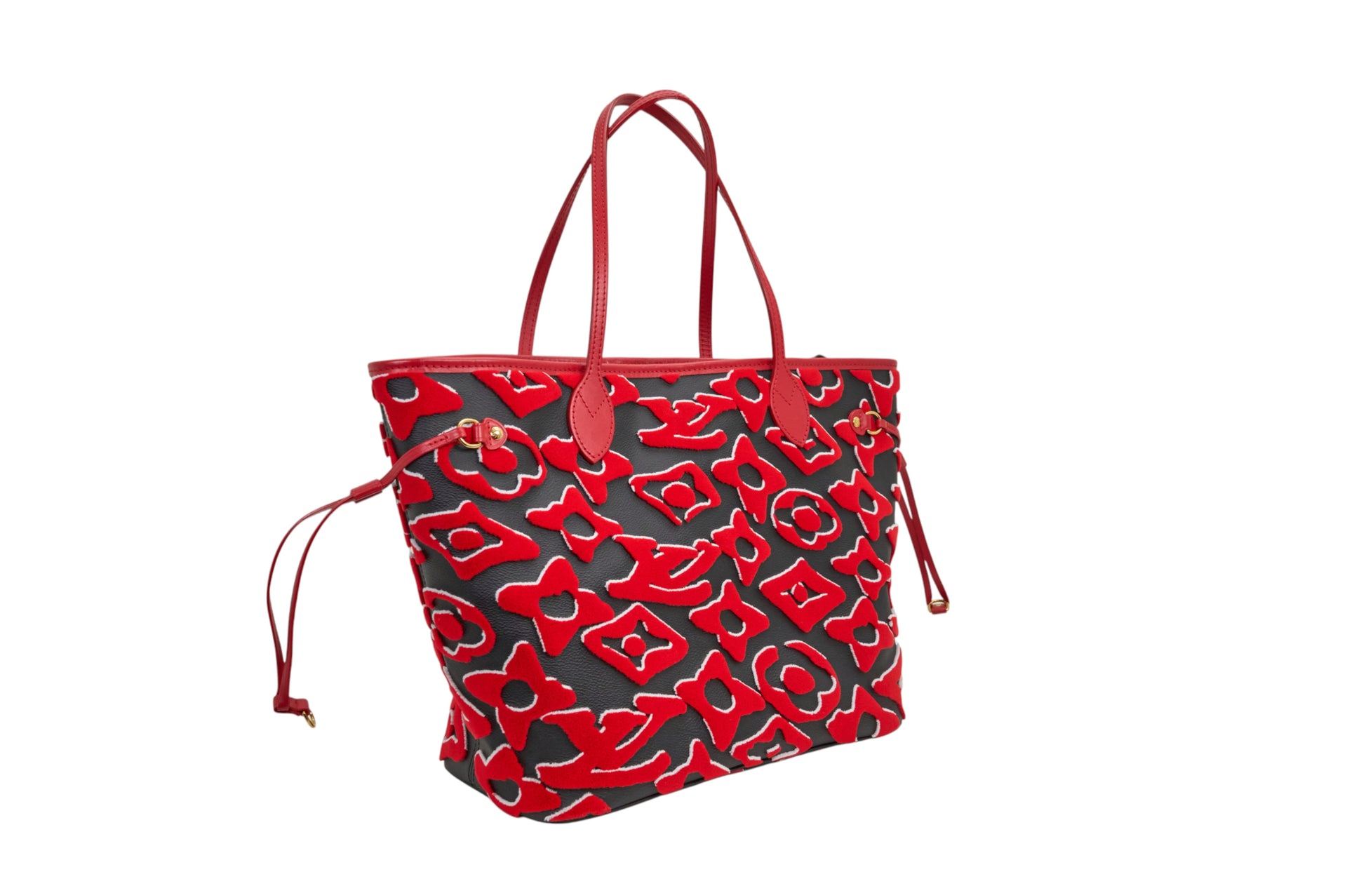 Louis Vuitton Neverfull MM Monogram Urs Fischer Noir Red