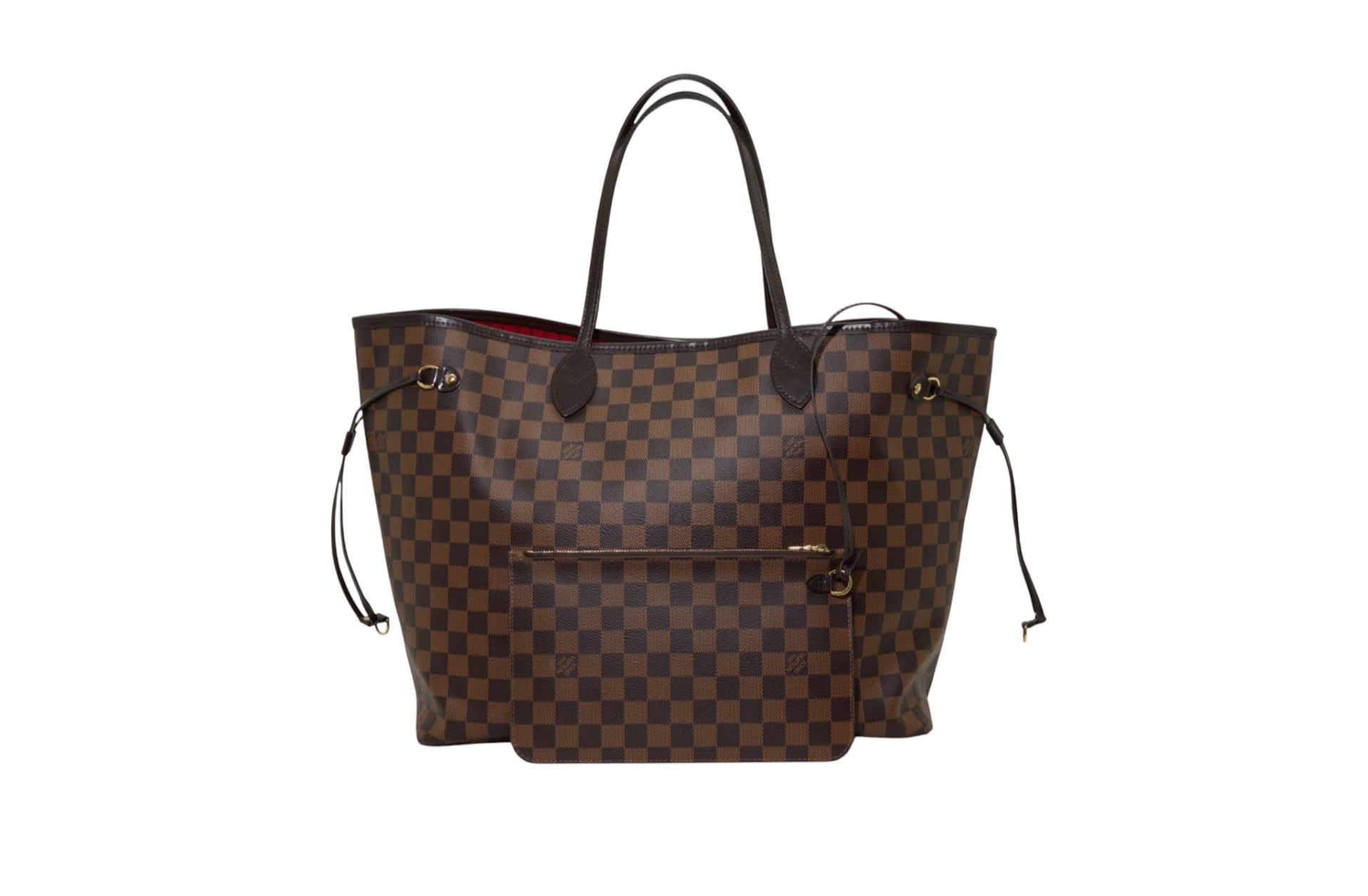 Louis Vuitton Neverfull GM Damier Ebene with Pouch