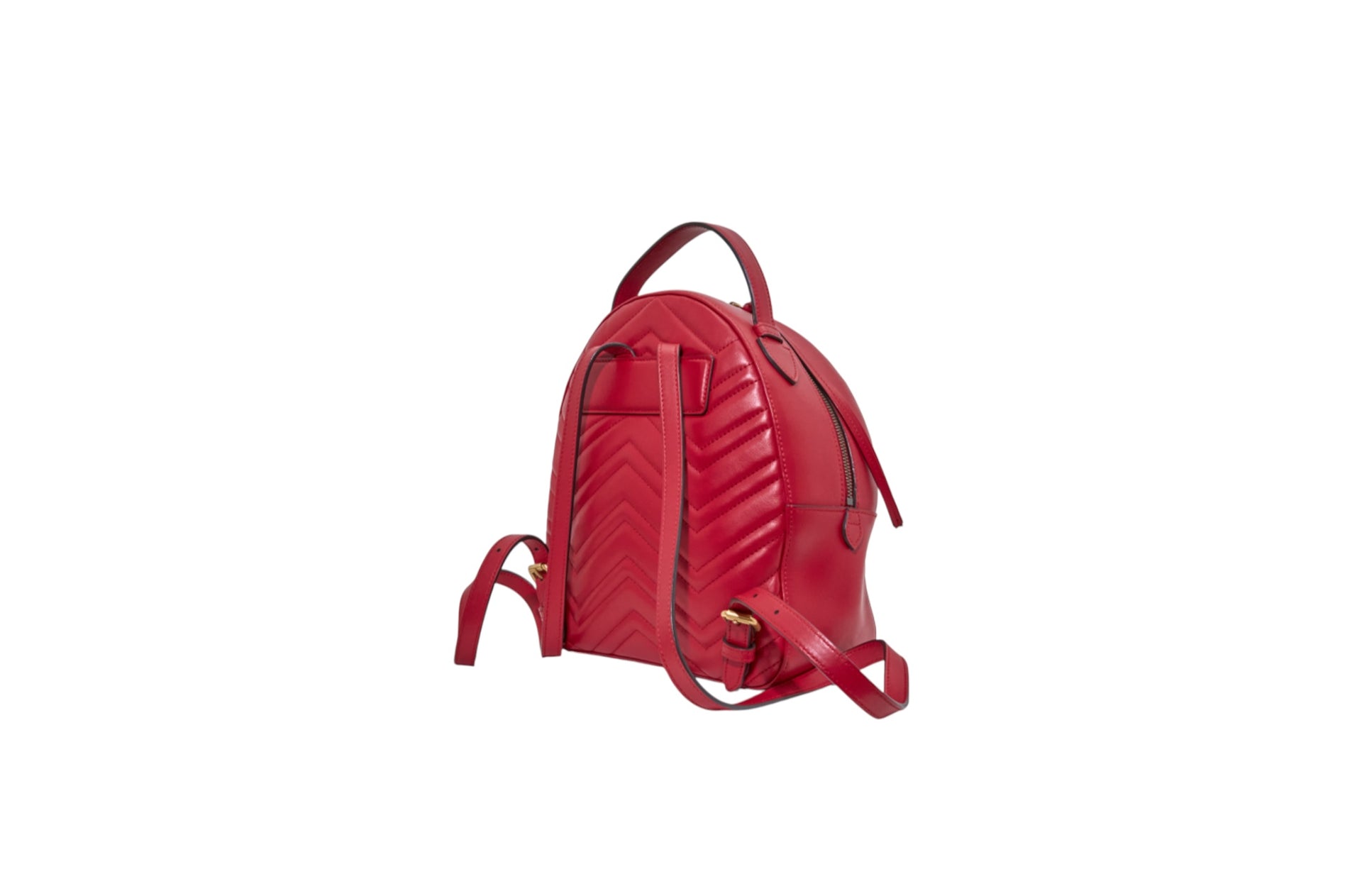 Gucci GG Marmont Hibiscus Red Matelasse Leather Backpack
