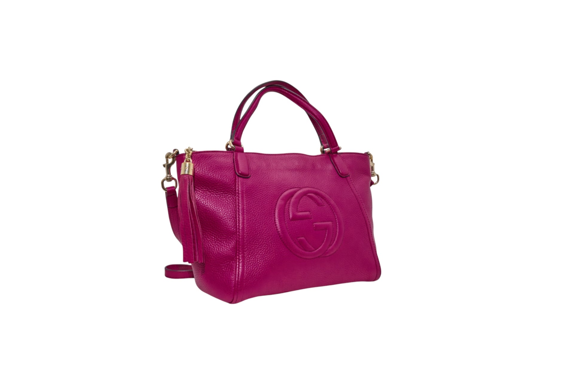 Gucci Interlocking G Soho Cellarius Small Pebbled Calfskin Leather