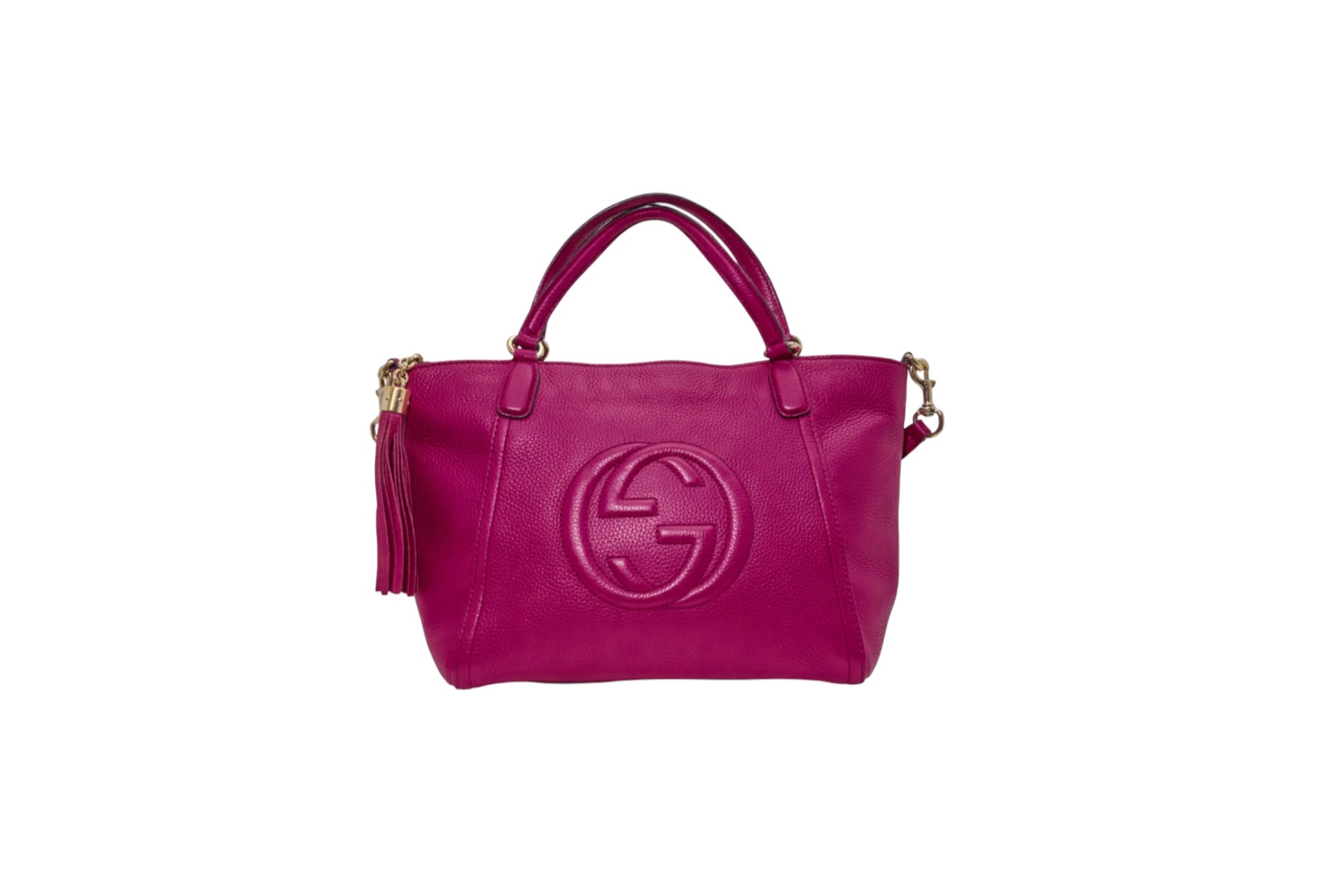 Gucci Interlocking G Soho Cellarius Small Pebbled Calfskin Leather