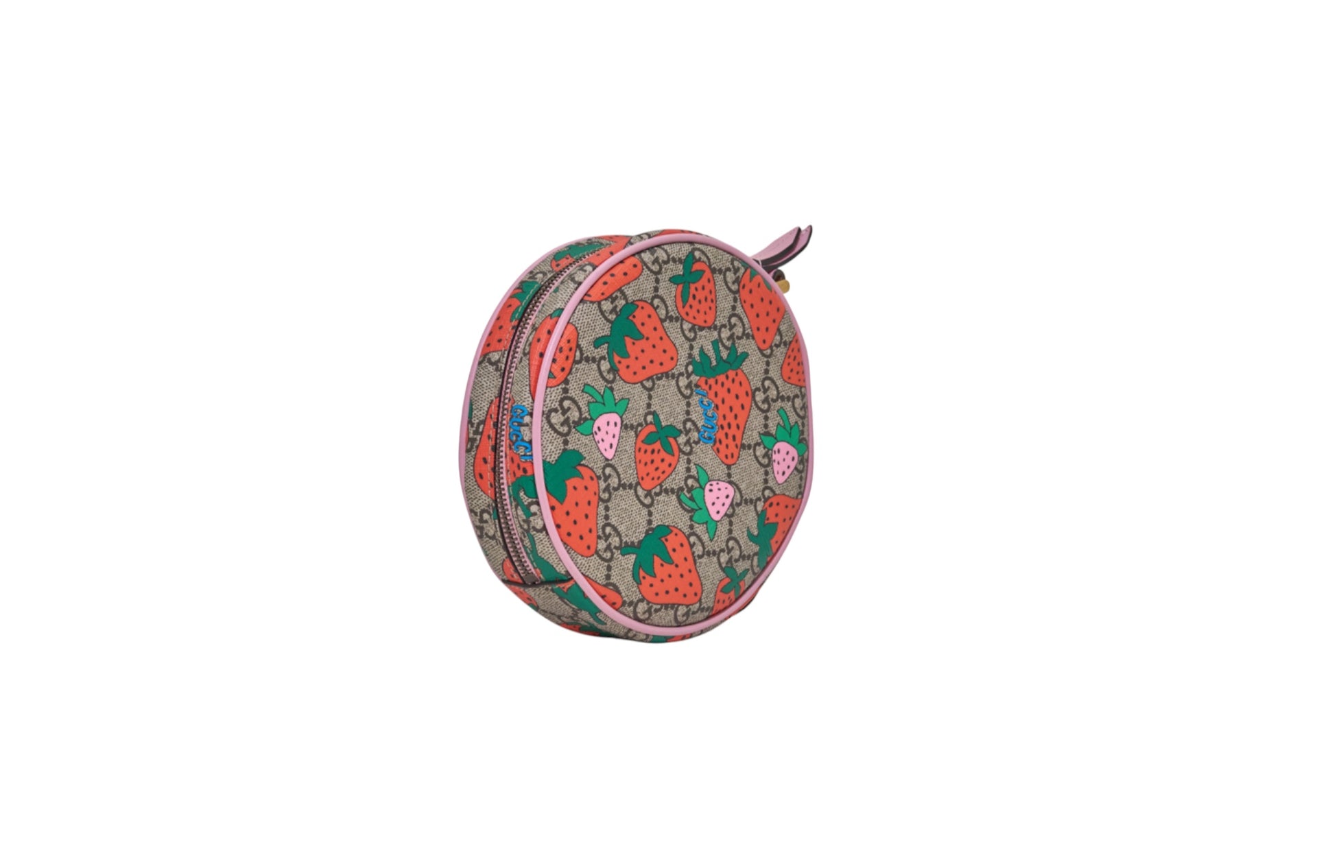 Gucci GG Strawberry Round Wrist Bag