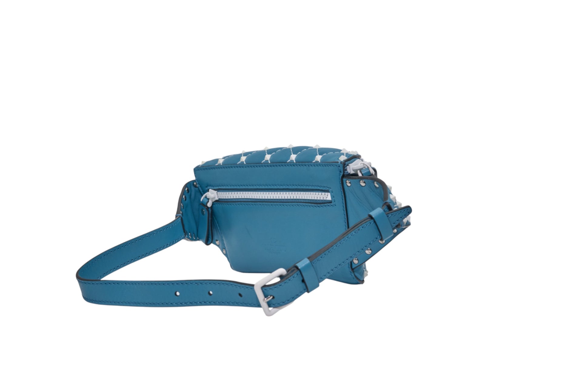 Valentino Rockstud Limited Edition Blue Belt Bag