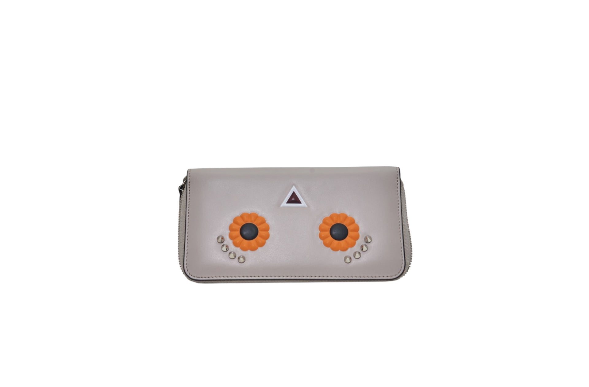 Fendi Faces Owl Wallet Gray