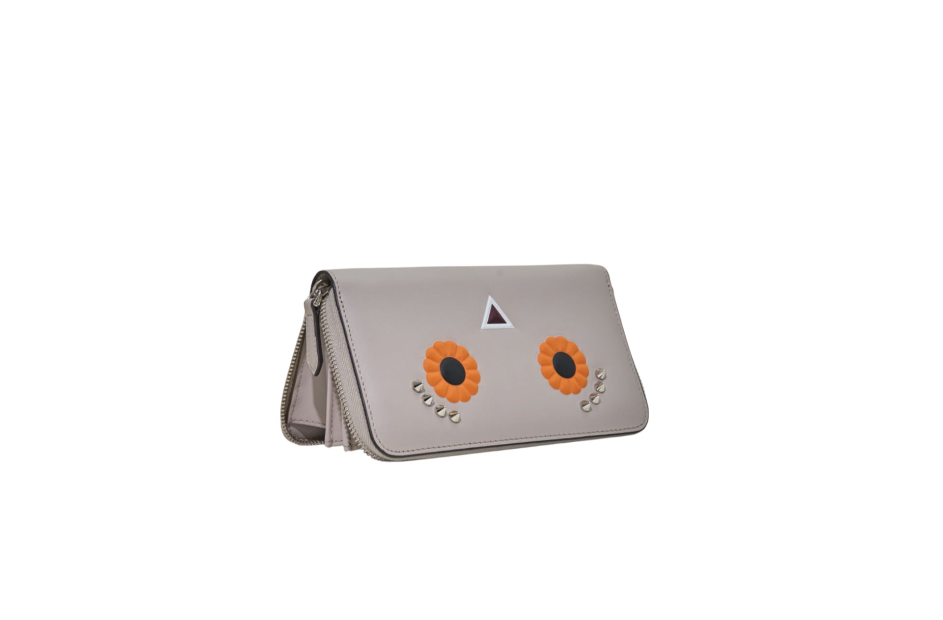 Fendi Faces Owl Wallet Gray
