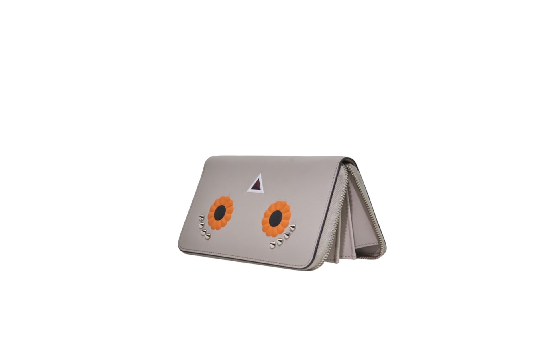 Fendi Faces Owl Wallet Gray