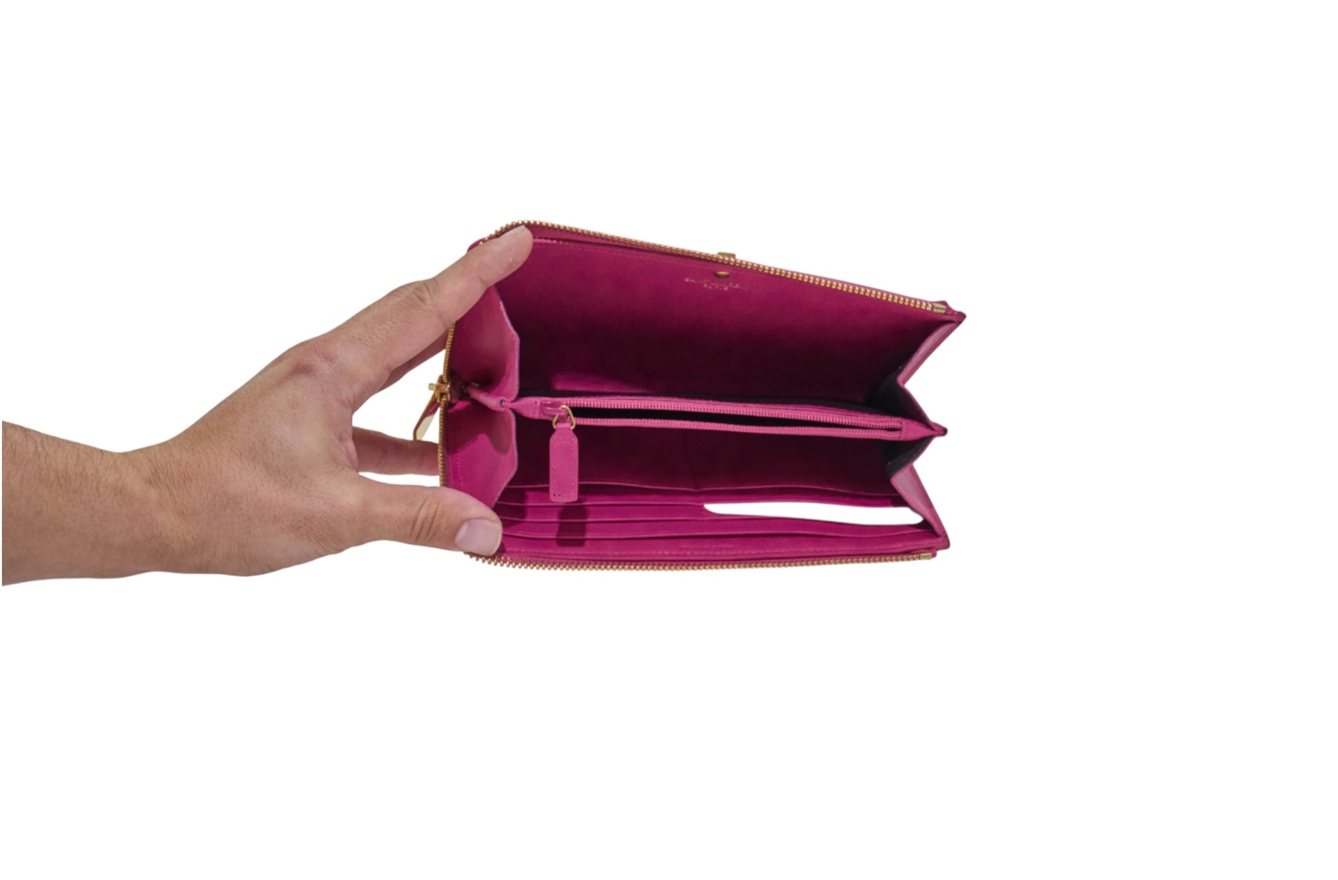 YSL Yves Saint Laurent Pink Zip Wallet