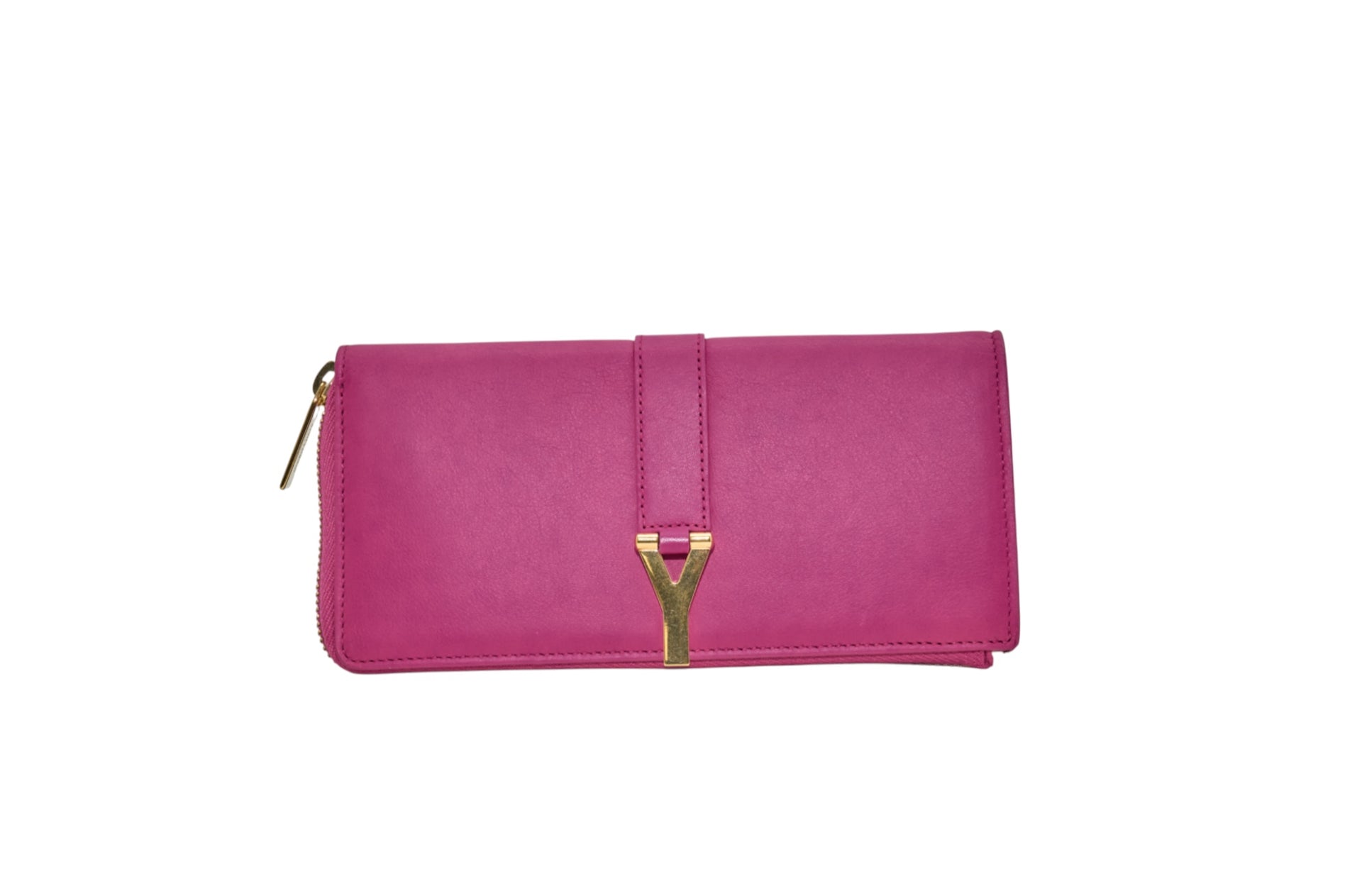 YSL Yves Saint Laurent Pink Zip Wallet