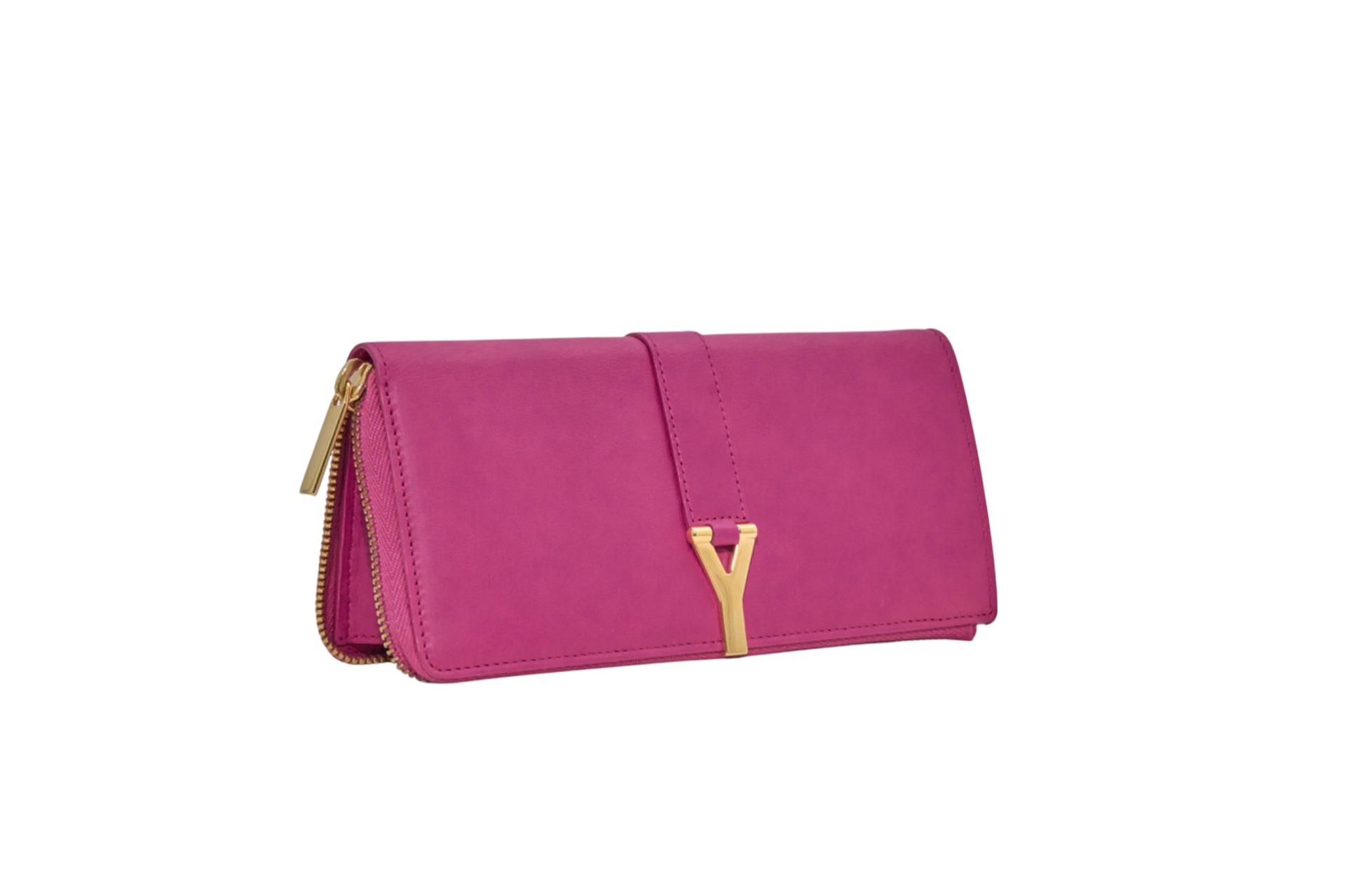 YSL Yves Saint Laurent Pink Zip Wallet