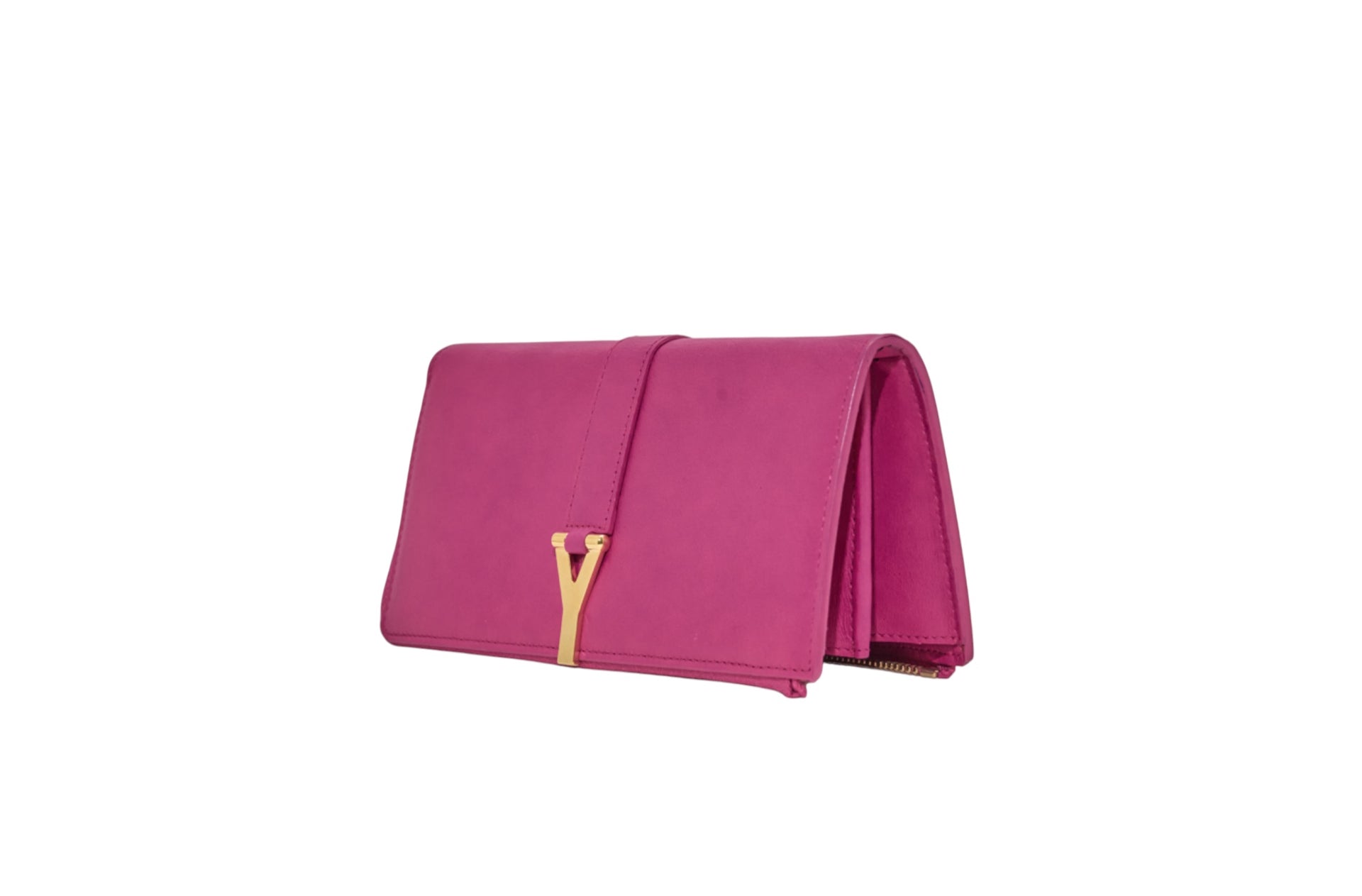 YSL Yves Saint Laurent Pink Zip Wallet